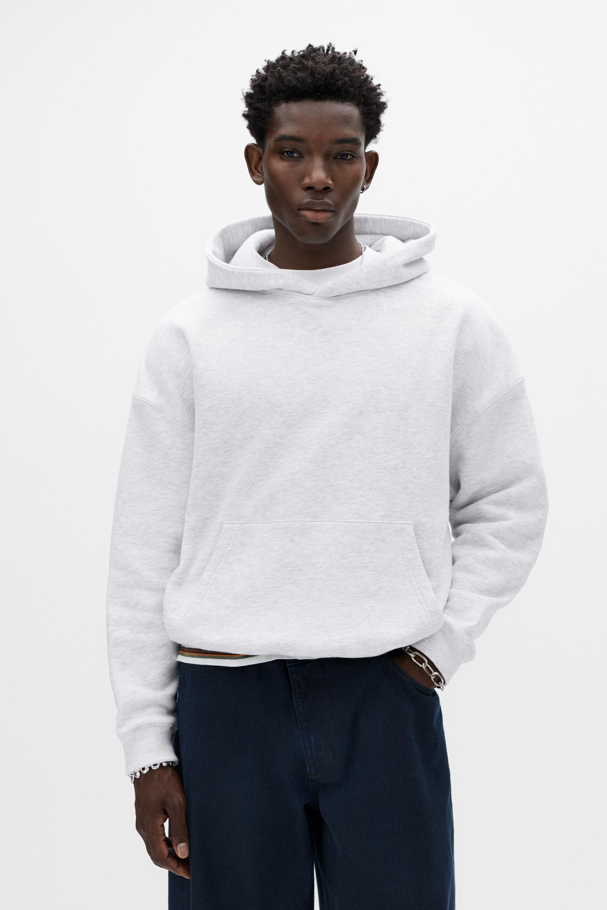 Boxy hoodie — Pale marl