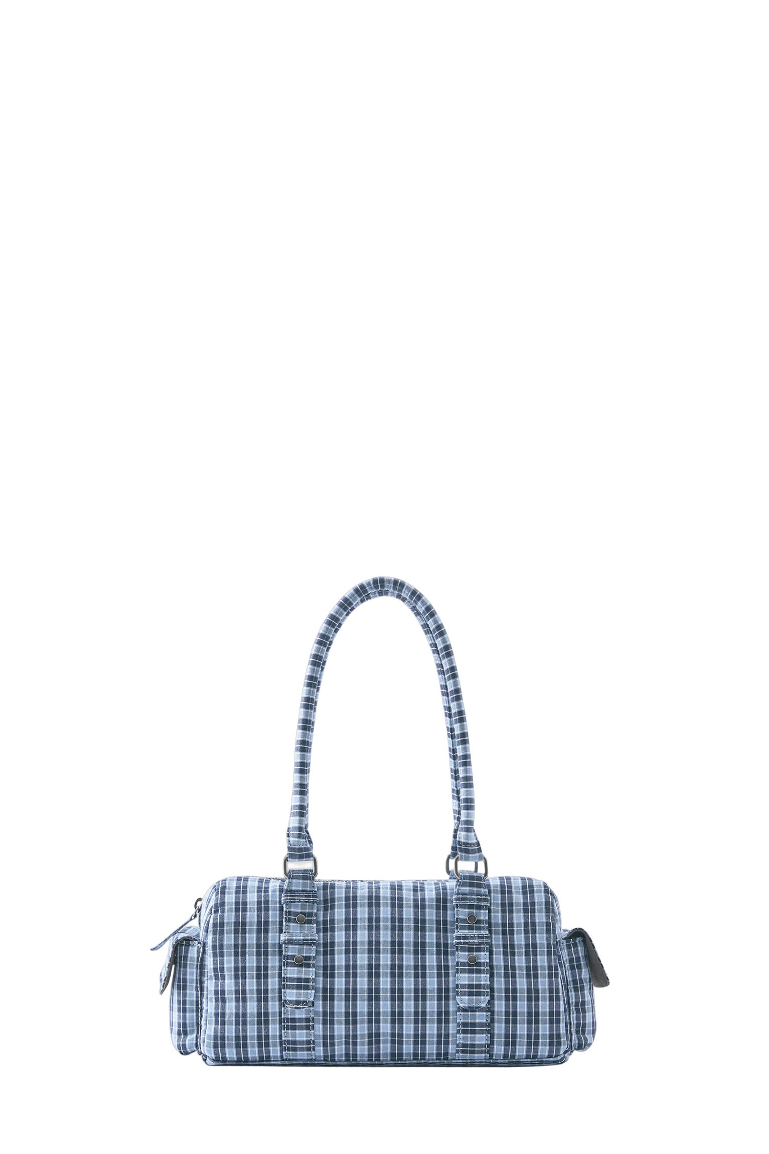 Check shoulder bag — Blue