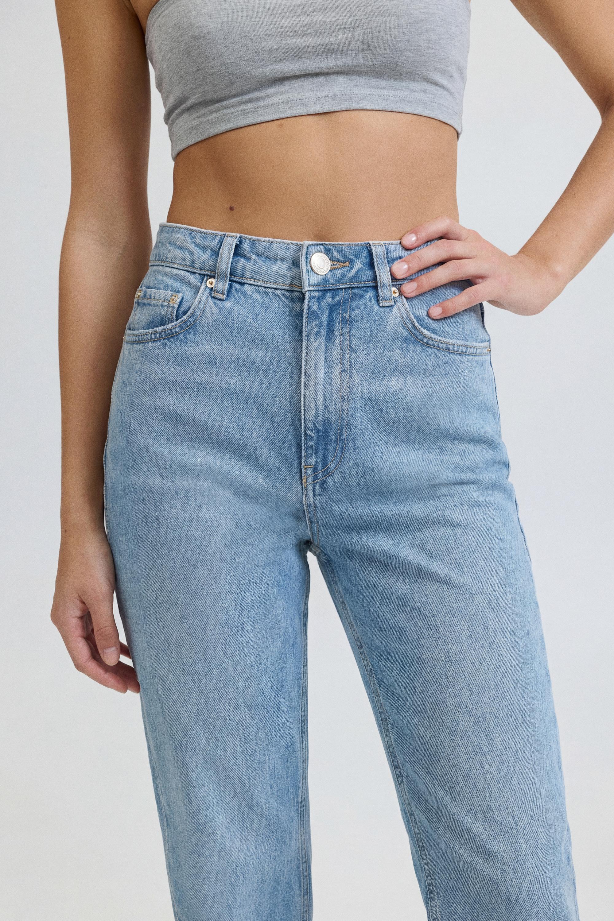High-waist mom jeans — Blue