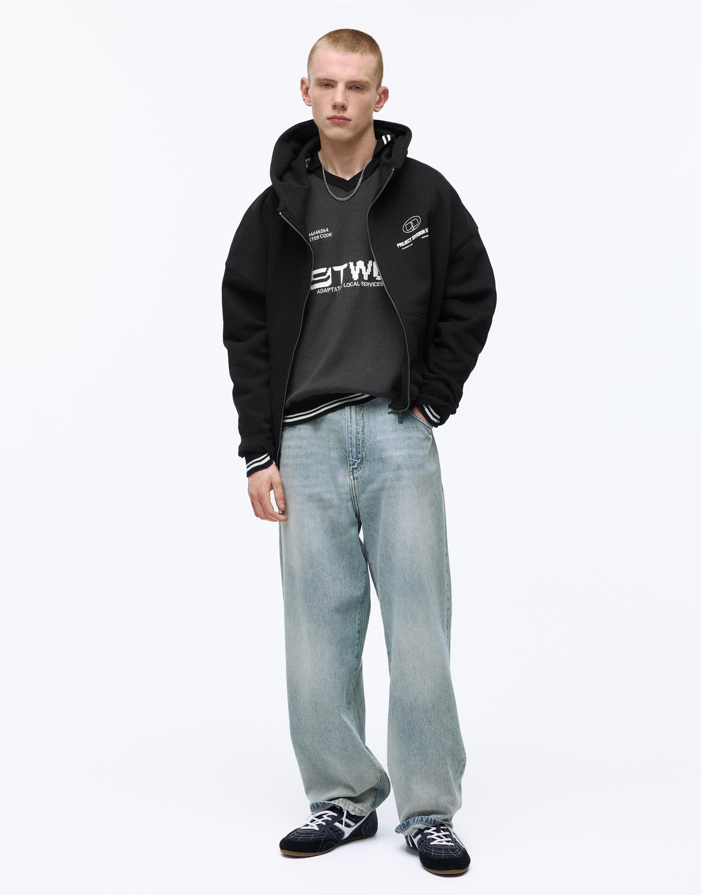 Fermuarlı kapüşonlu sweatshirt - Görsel 12