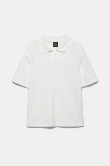 Short sleeve interlock polo shirt — Off white 6