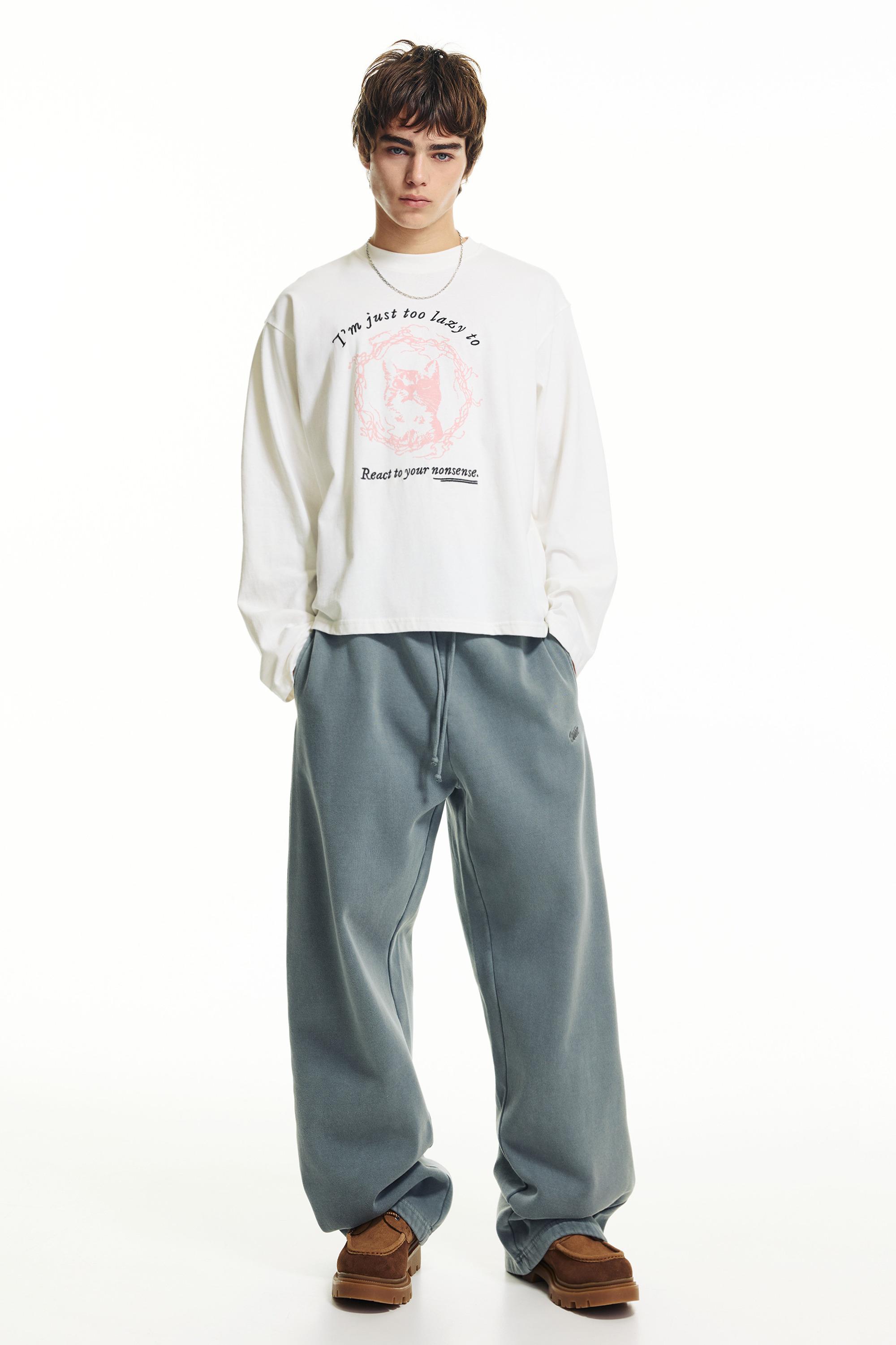 Kedi grafik baskılı t-shirt - Görsel 19