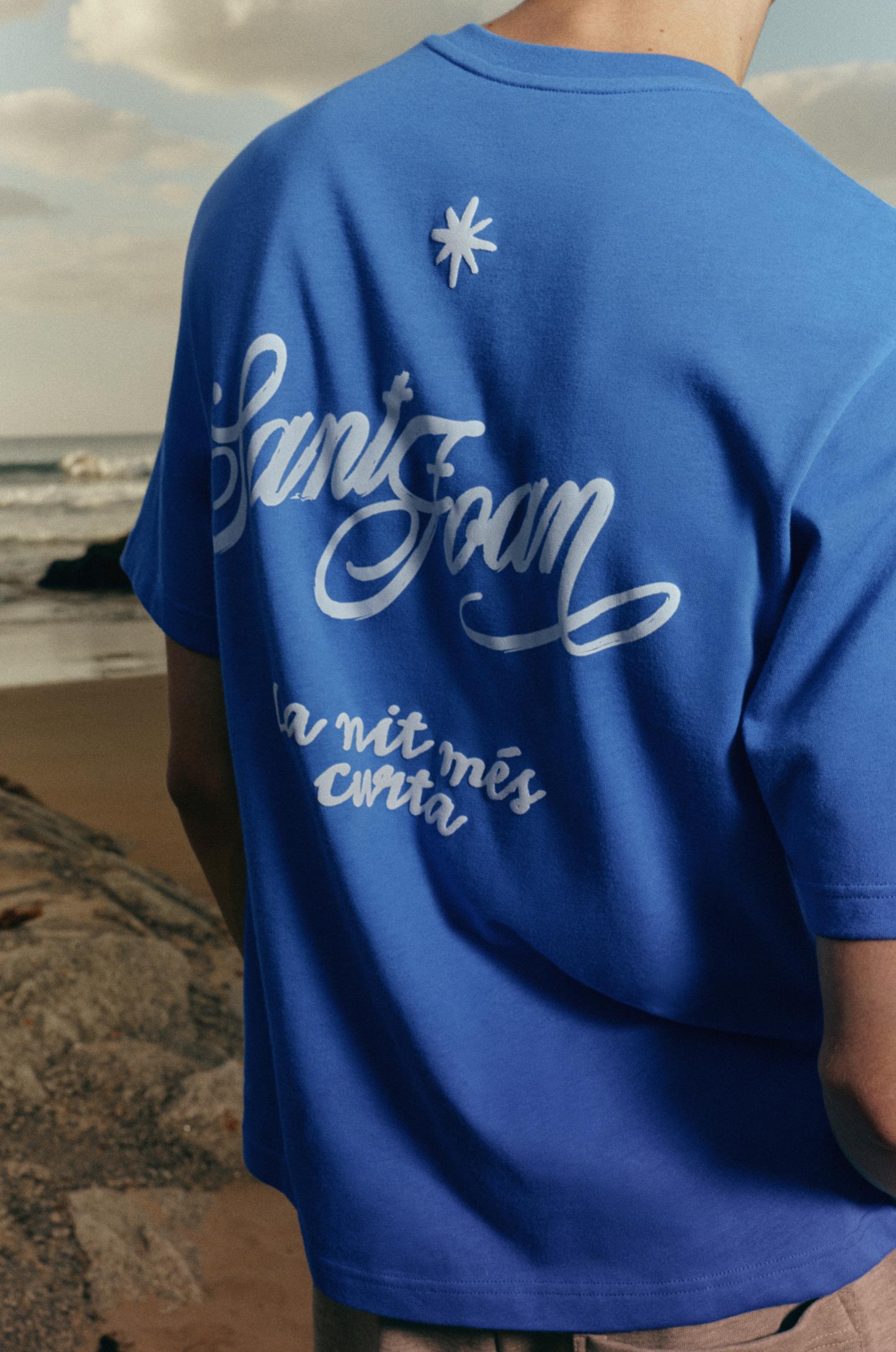 Oversize Sant Joan T-shirt — Deep blue