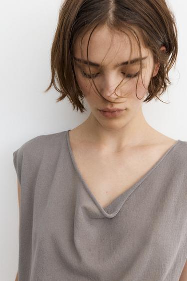 Elastic waist top — Steel 3
