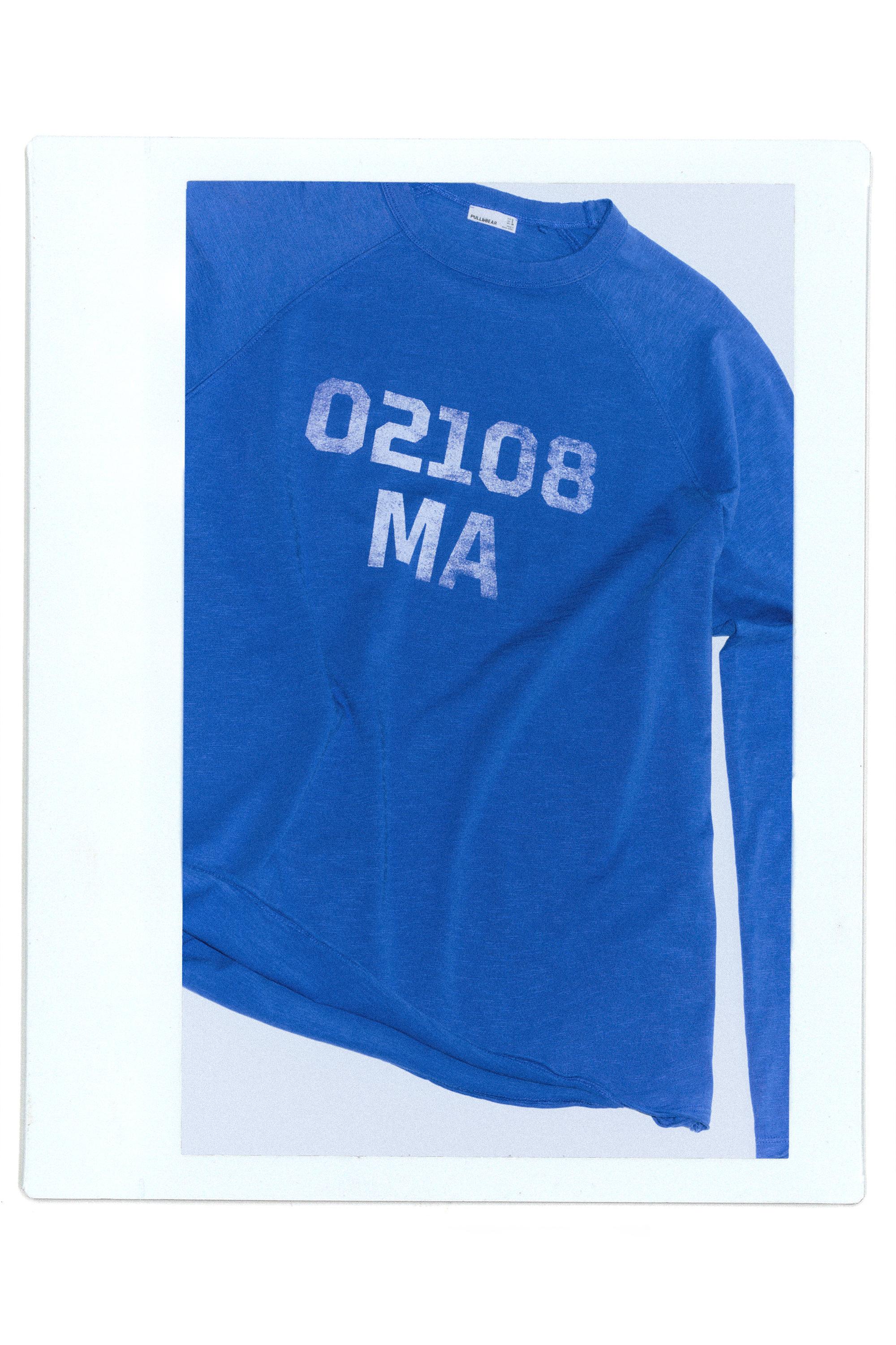 Long sleeve graphic T-shirt — Deep blue