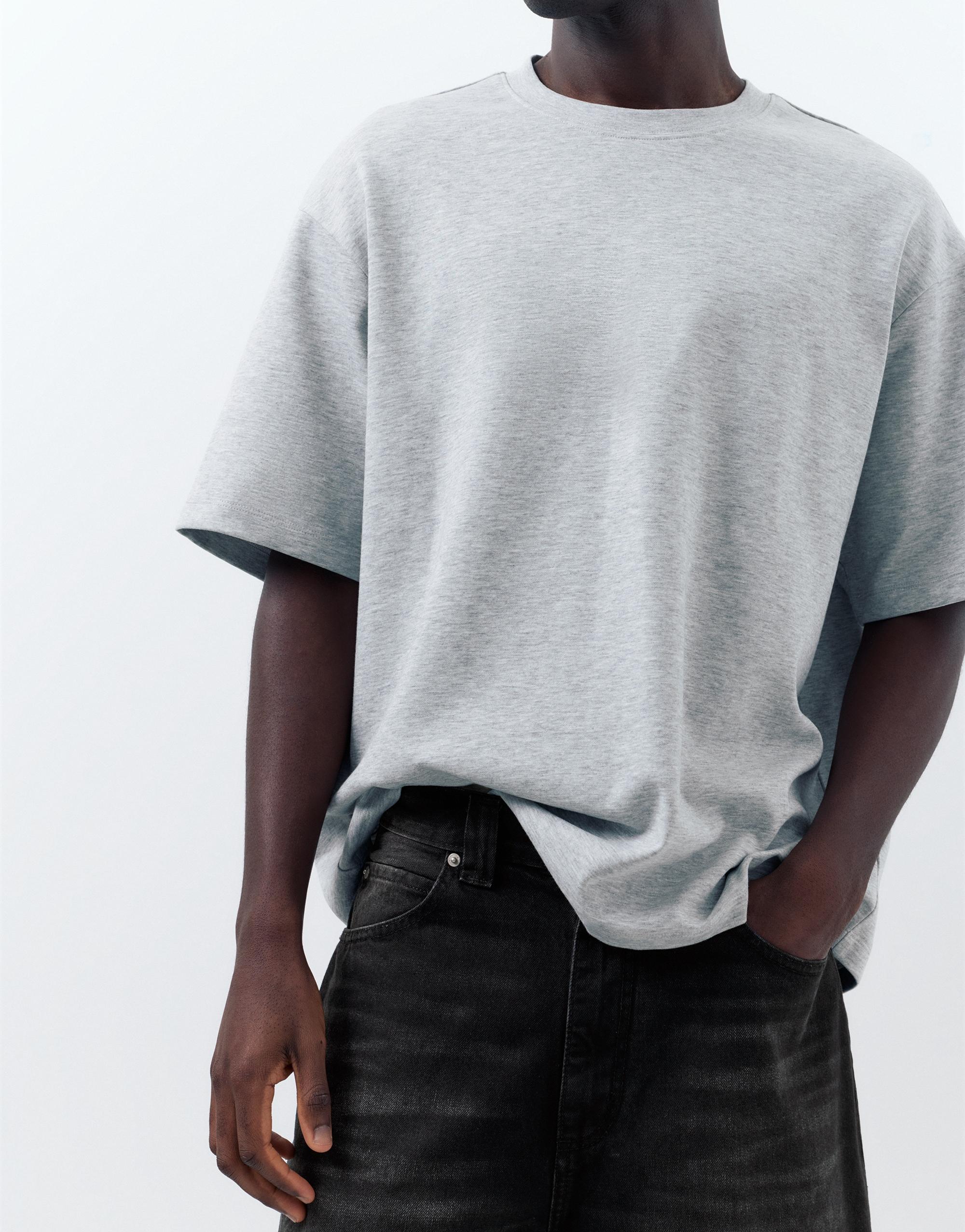 Skater denim Bermuda shorts — Faded black