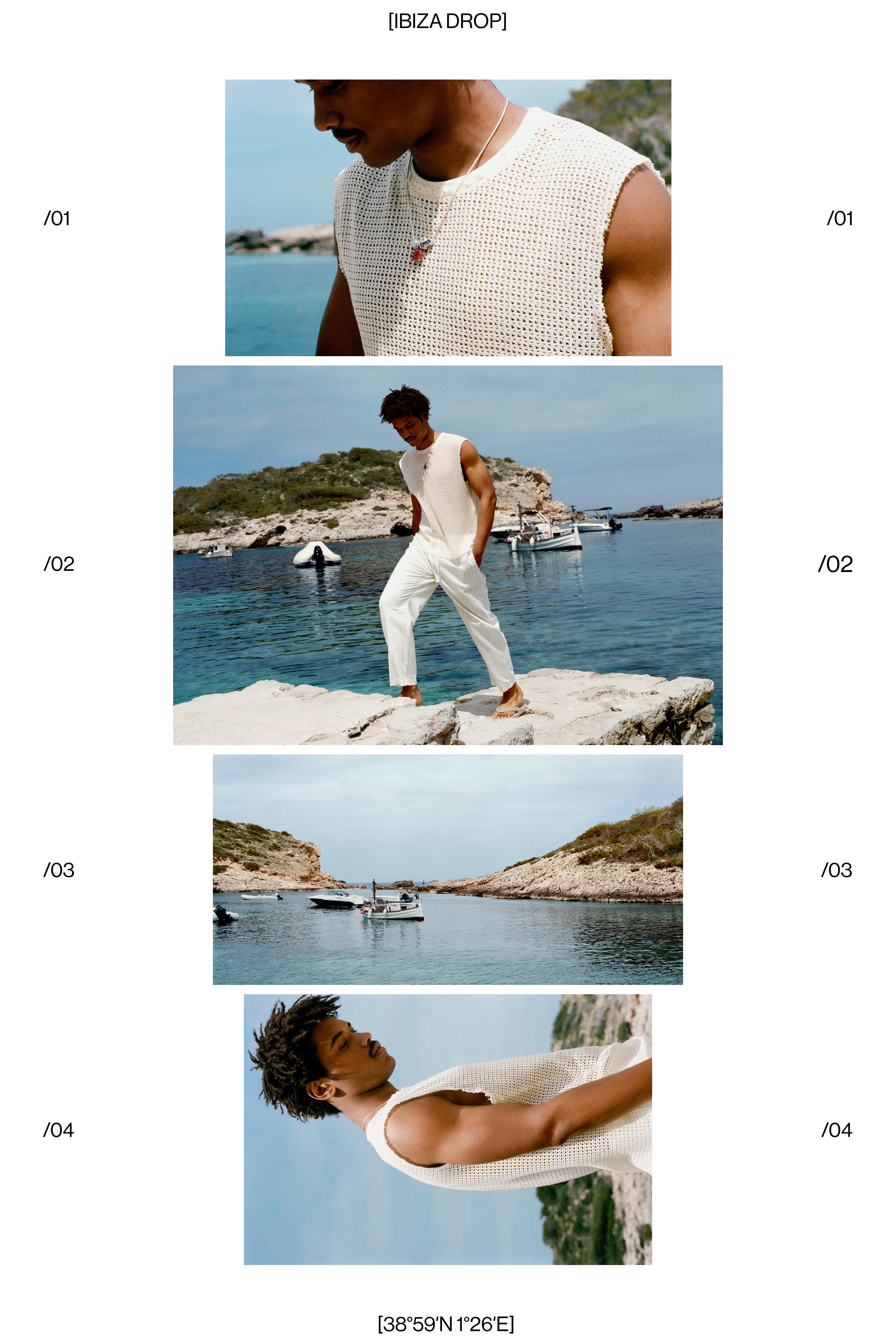 Mesh strappy top — Off white
