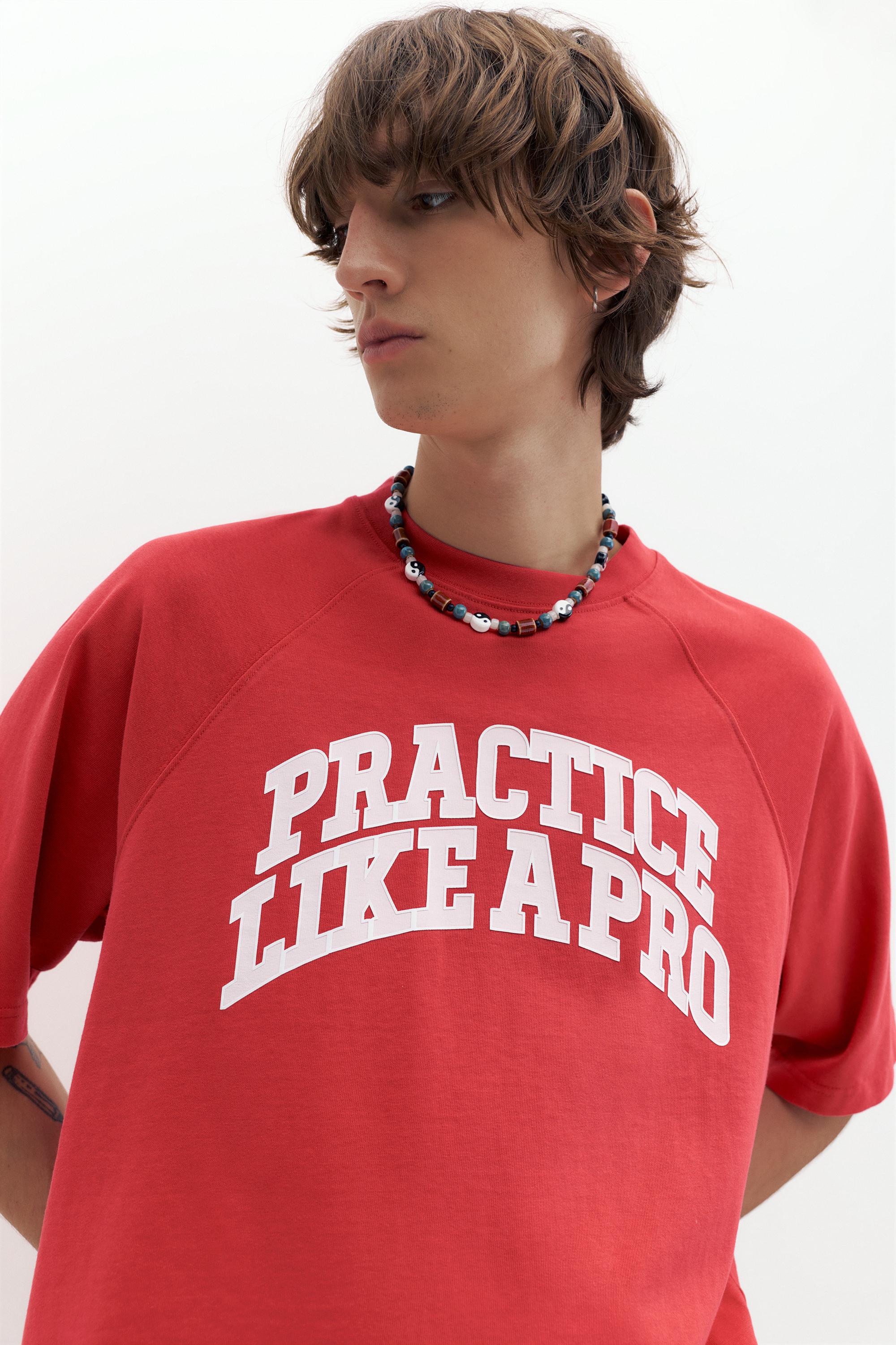 STWD raglan graphic T-shirt — Red