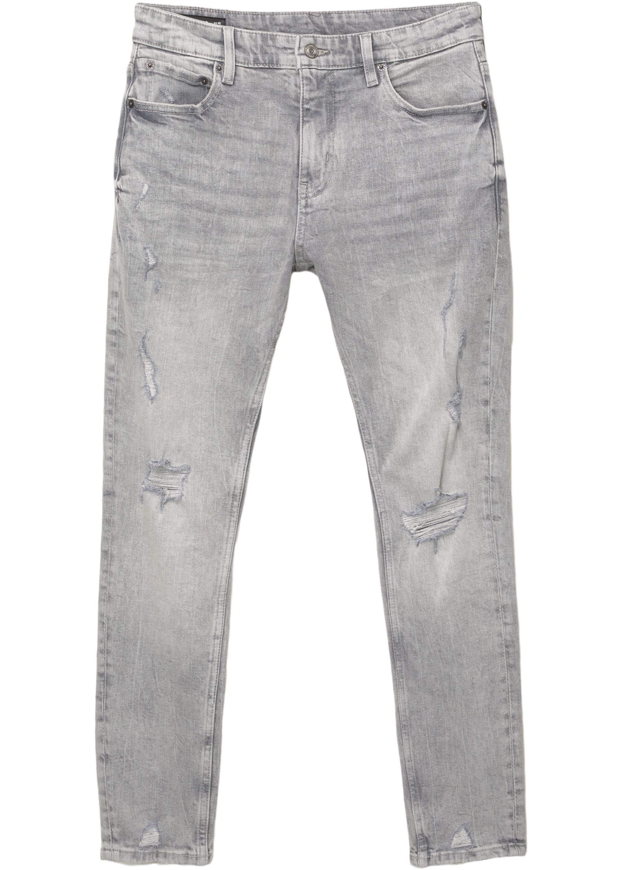 Ripped skinny jeans — Pale grey
