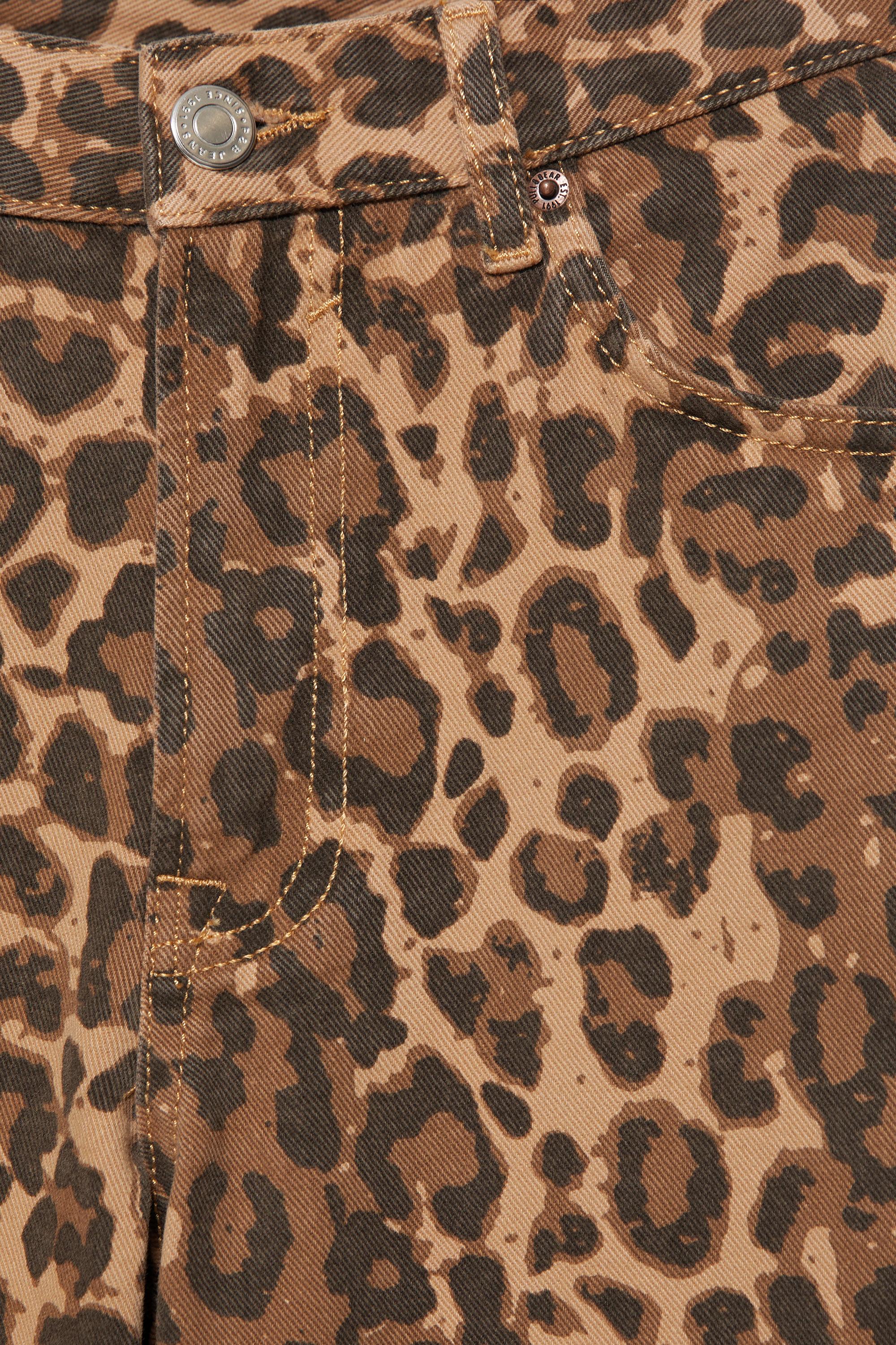 Pull&Bear Leopar jorts görsel 4