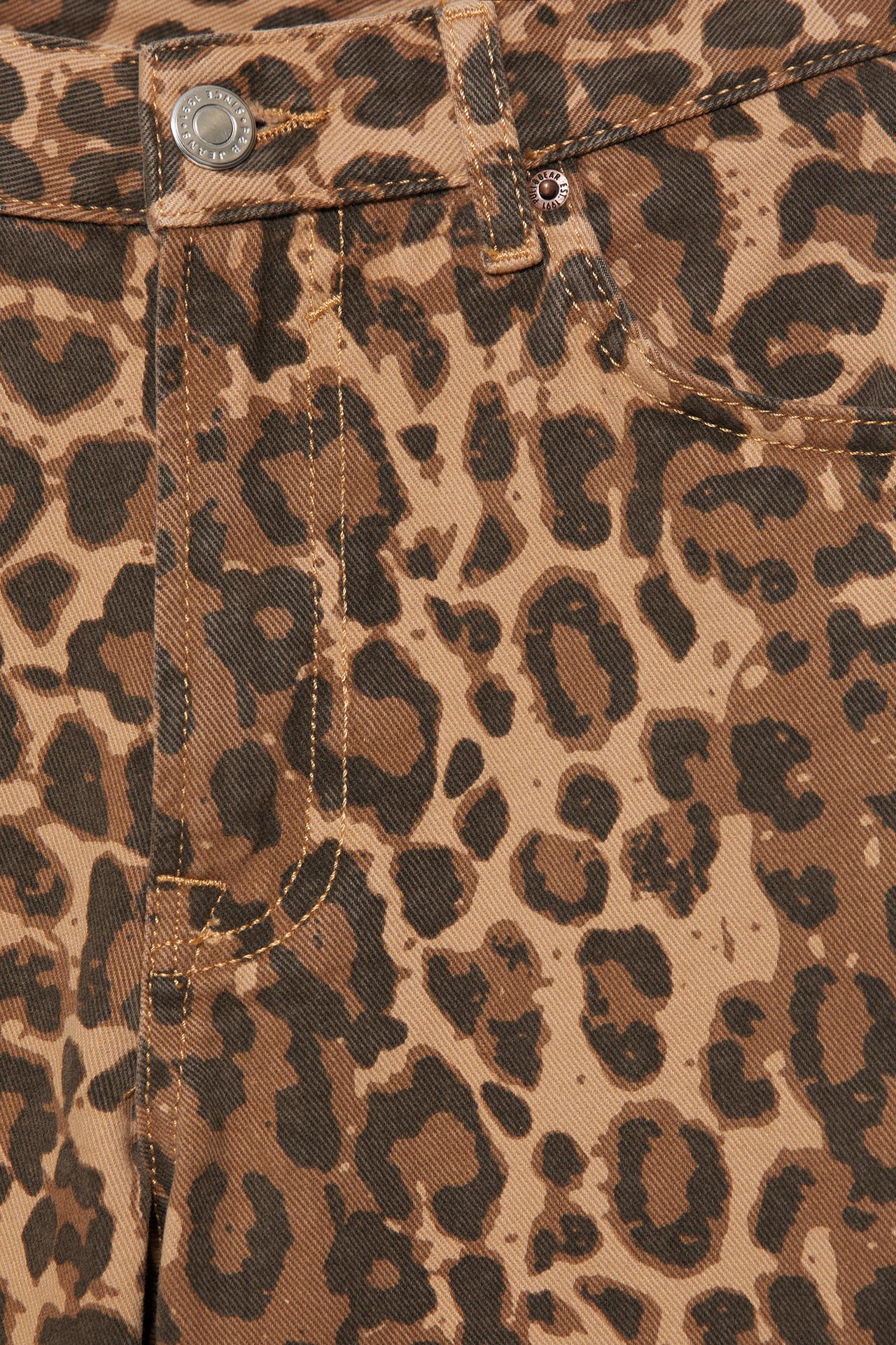 Leopard jorts — Leopard / taupe brown