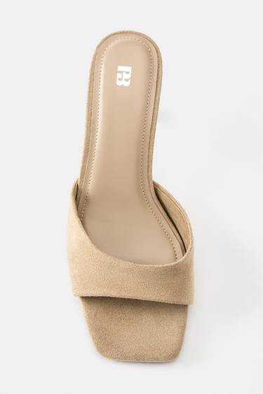 Heeled mule sandals — Sand 3