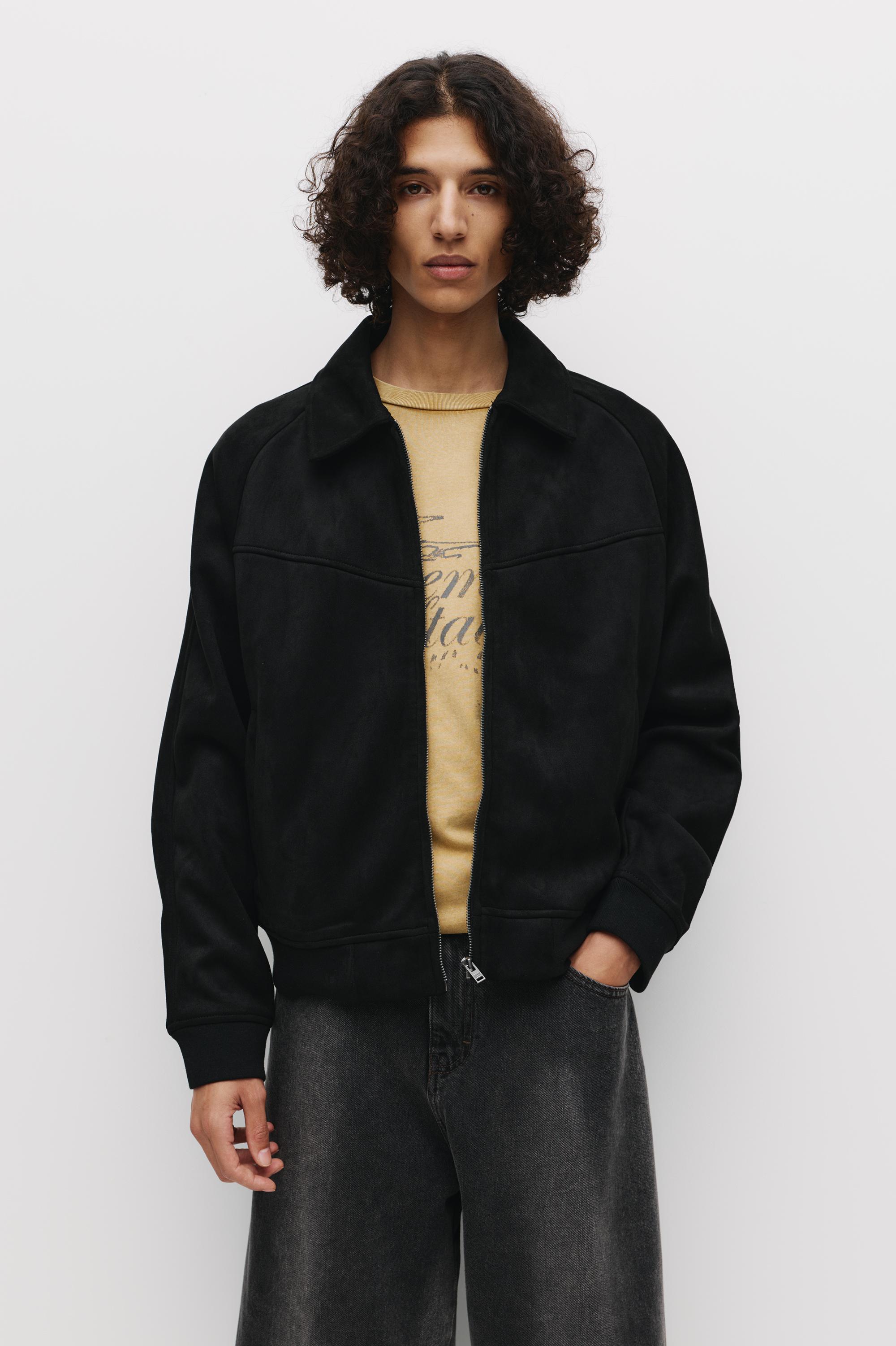 Truckerjacke Aus Wildlederimitat