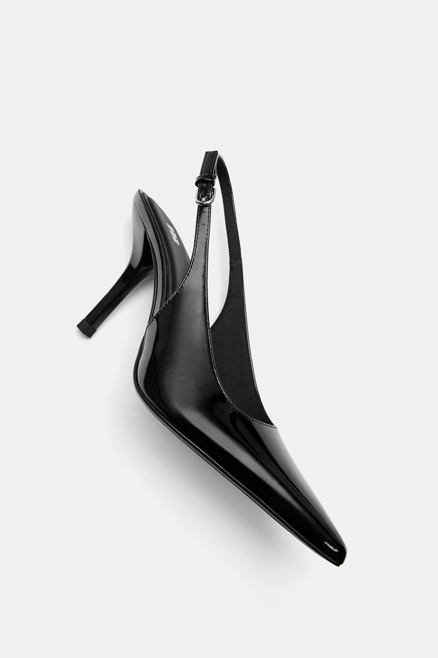 Patent high-heel shoes — Black