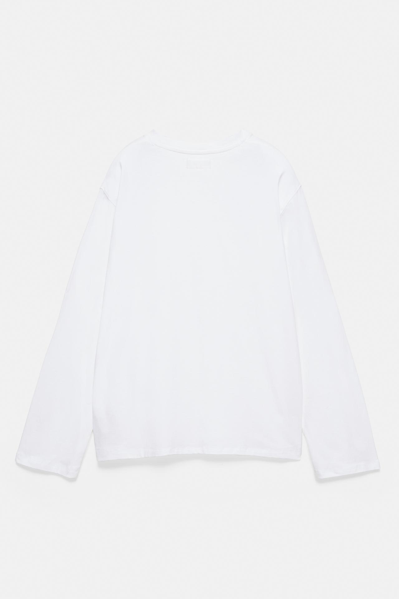 Oversize long sleeve T-shirt — White