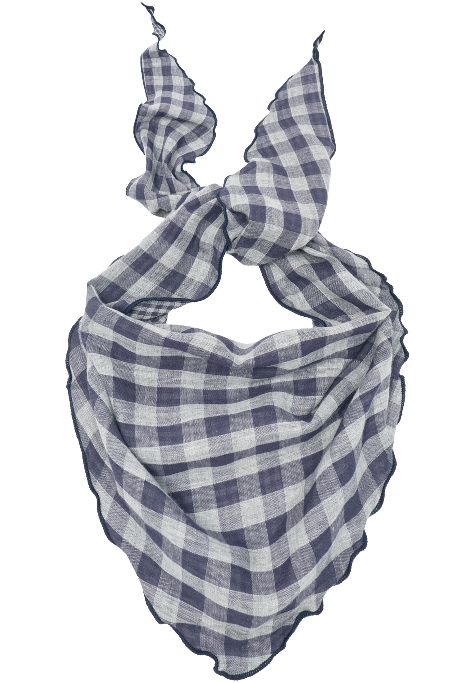 Check-print bandana — Blue