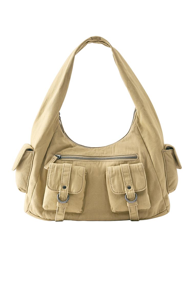 Multi-pocket shoulder bag — Mustard