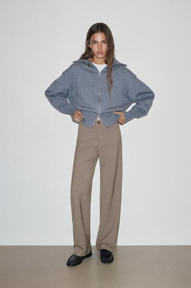 Slim fit straight smart trousers — Mole brown 1