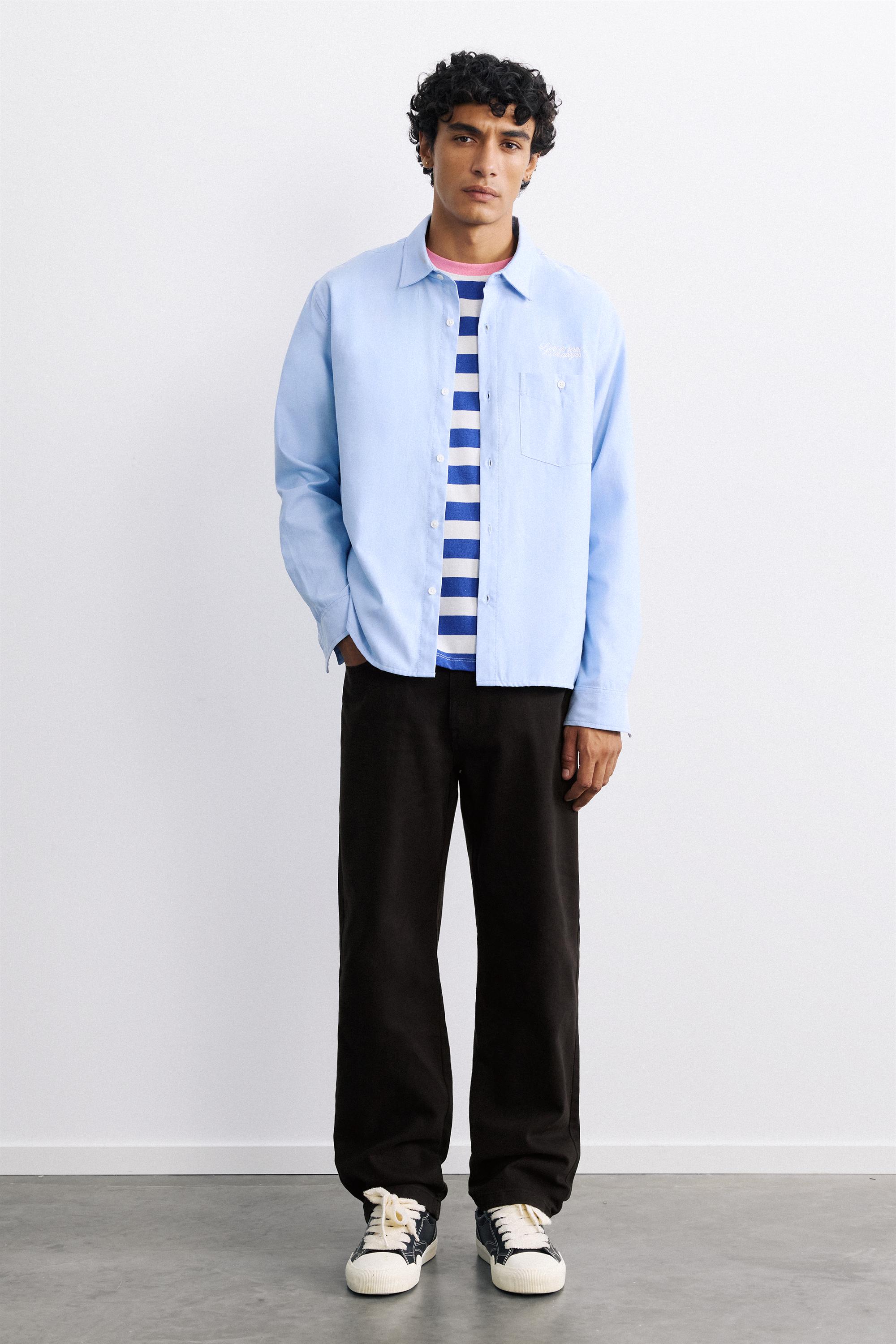 Straight-leg trousers — Black