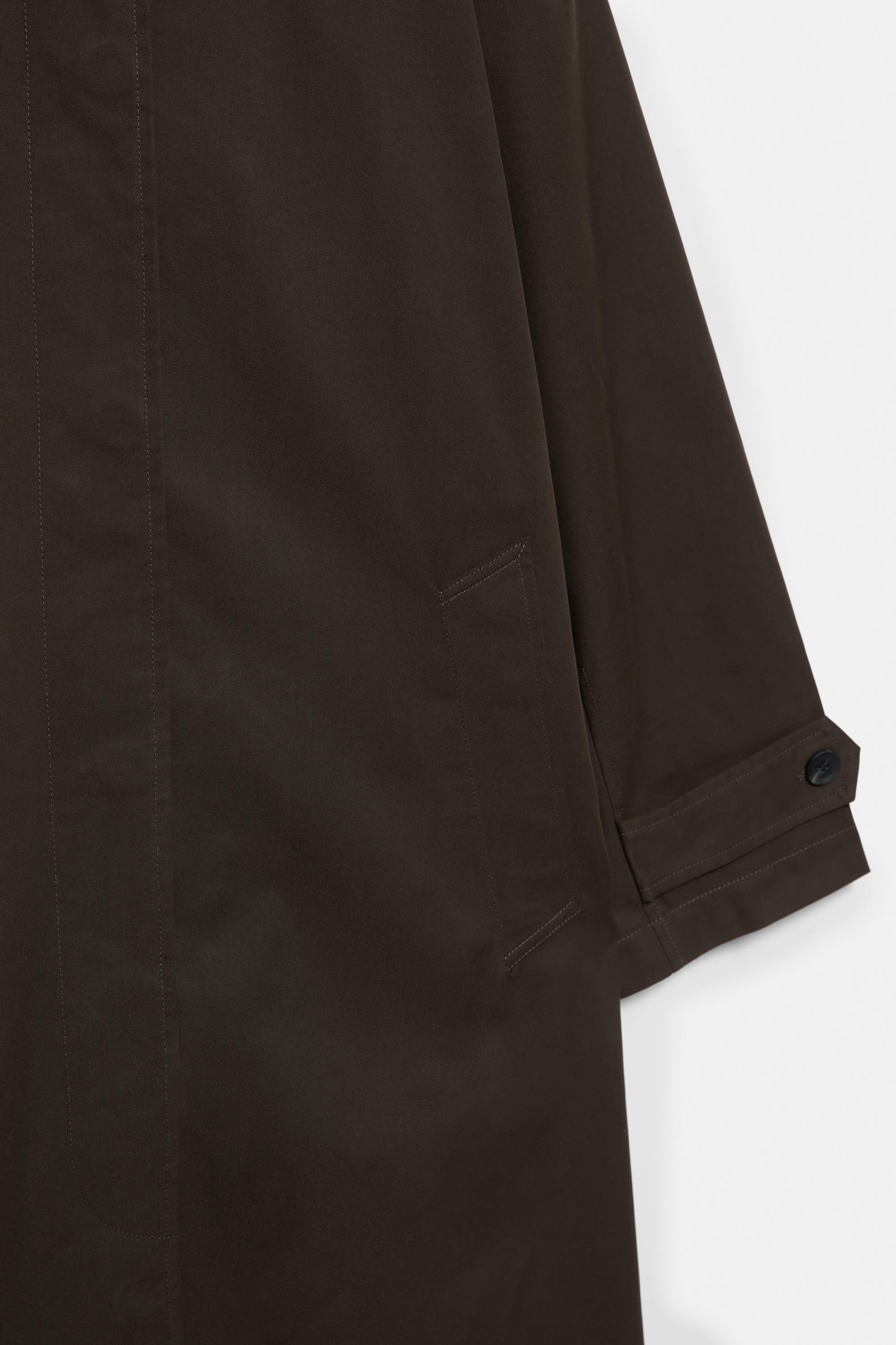 Kahverengi oversize trençkot - Görsel 2