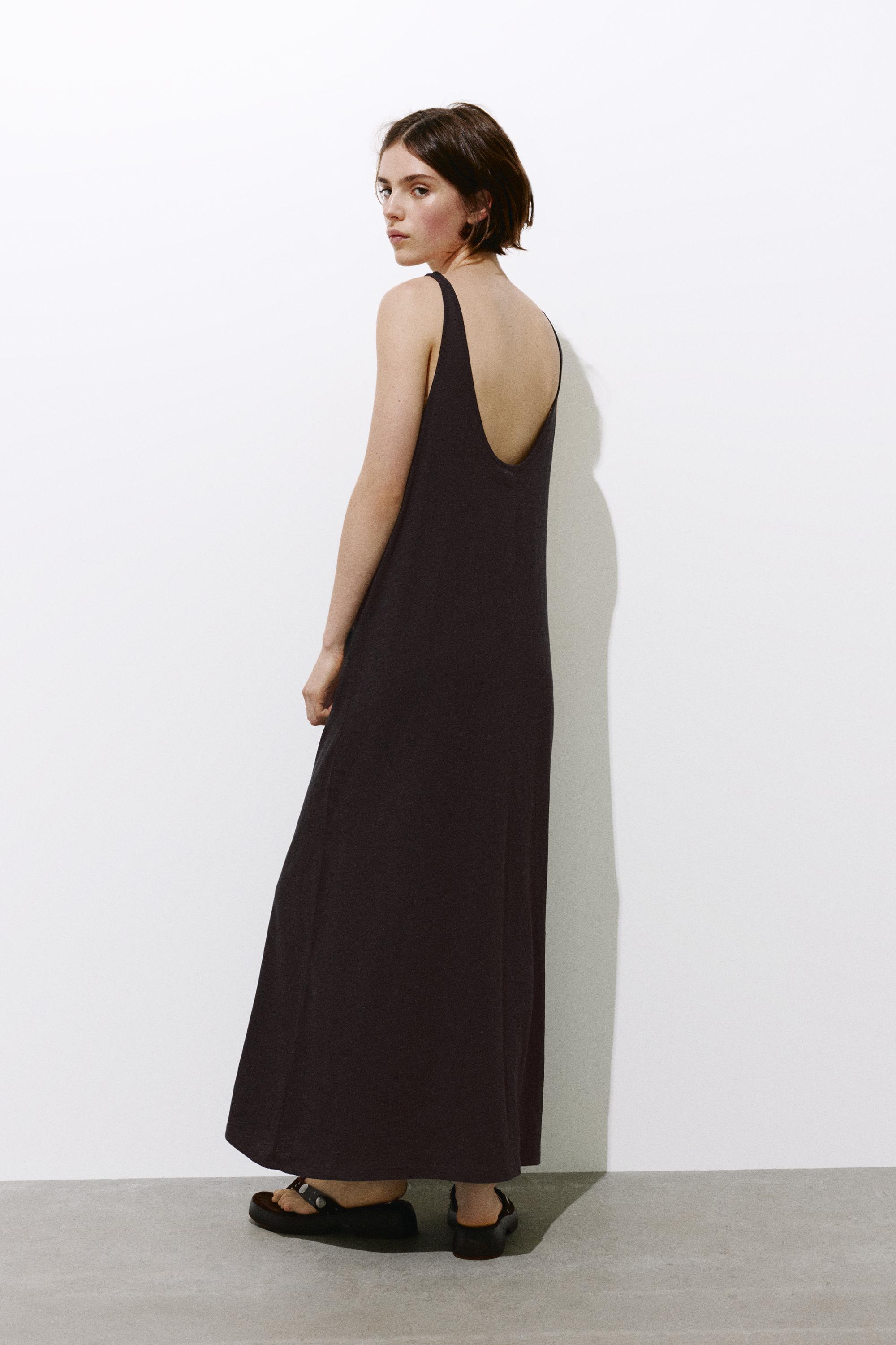 Strappy midi dress — Anthracite grey