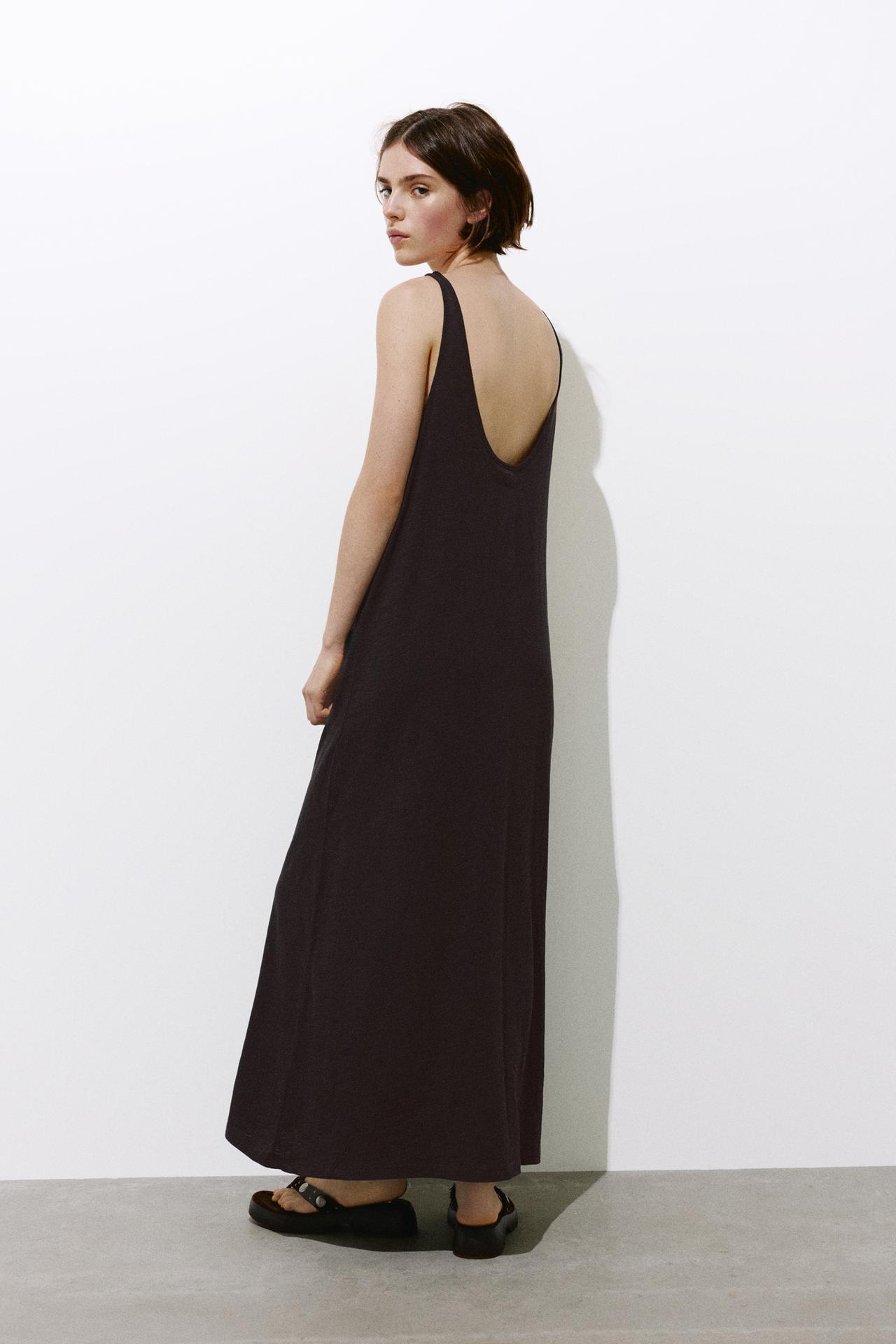 Strappy midi dress — Anthracite grey