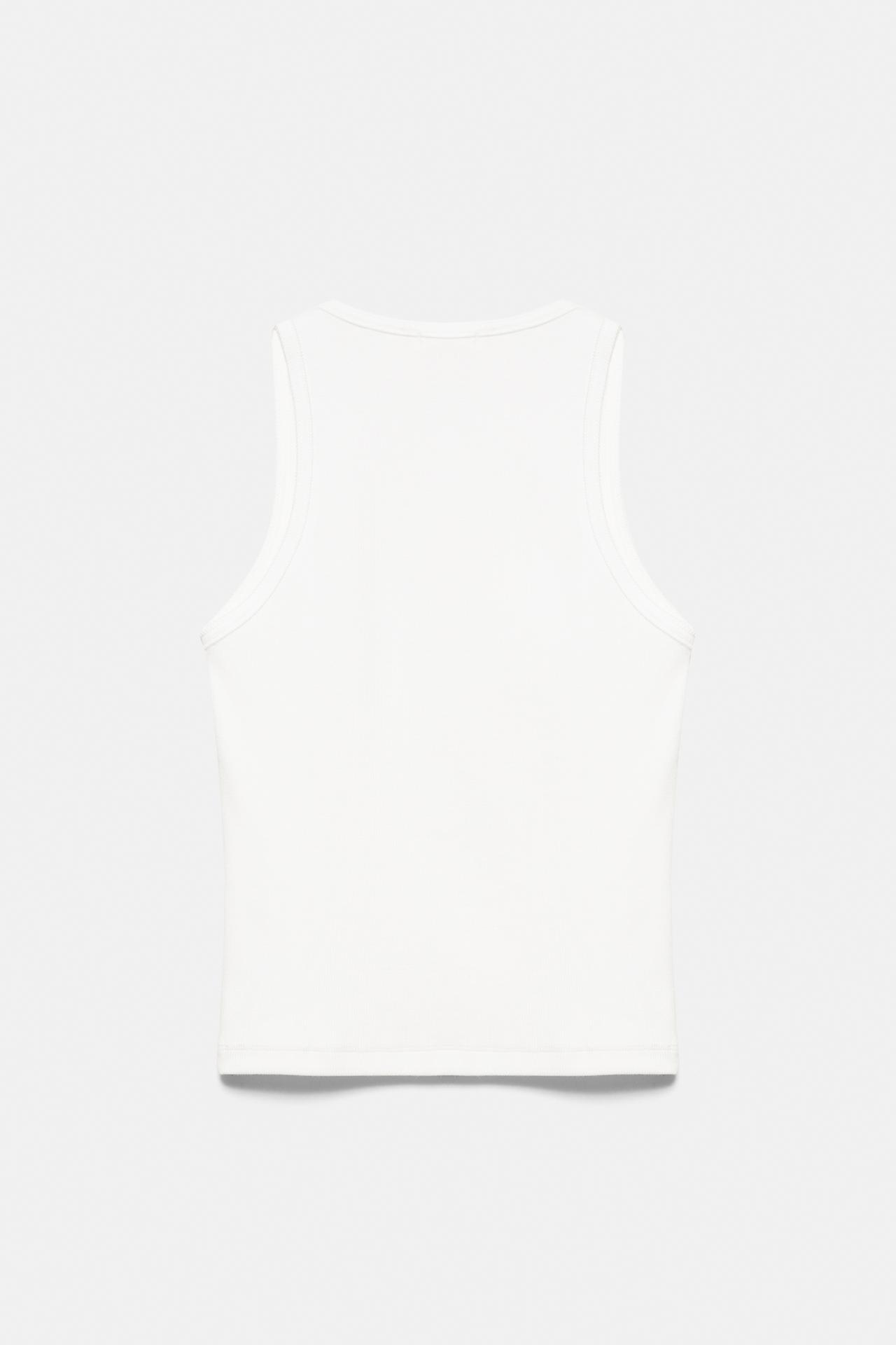 Ibiza rhinestone tank top — Ice
