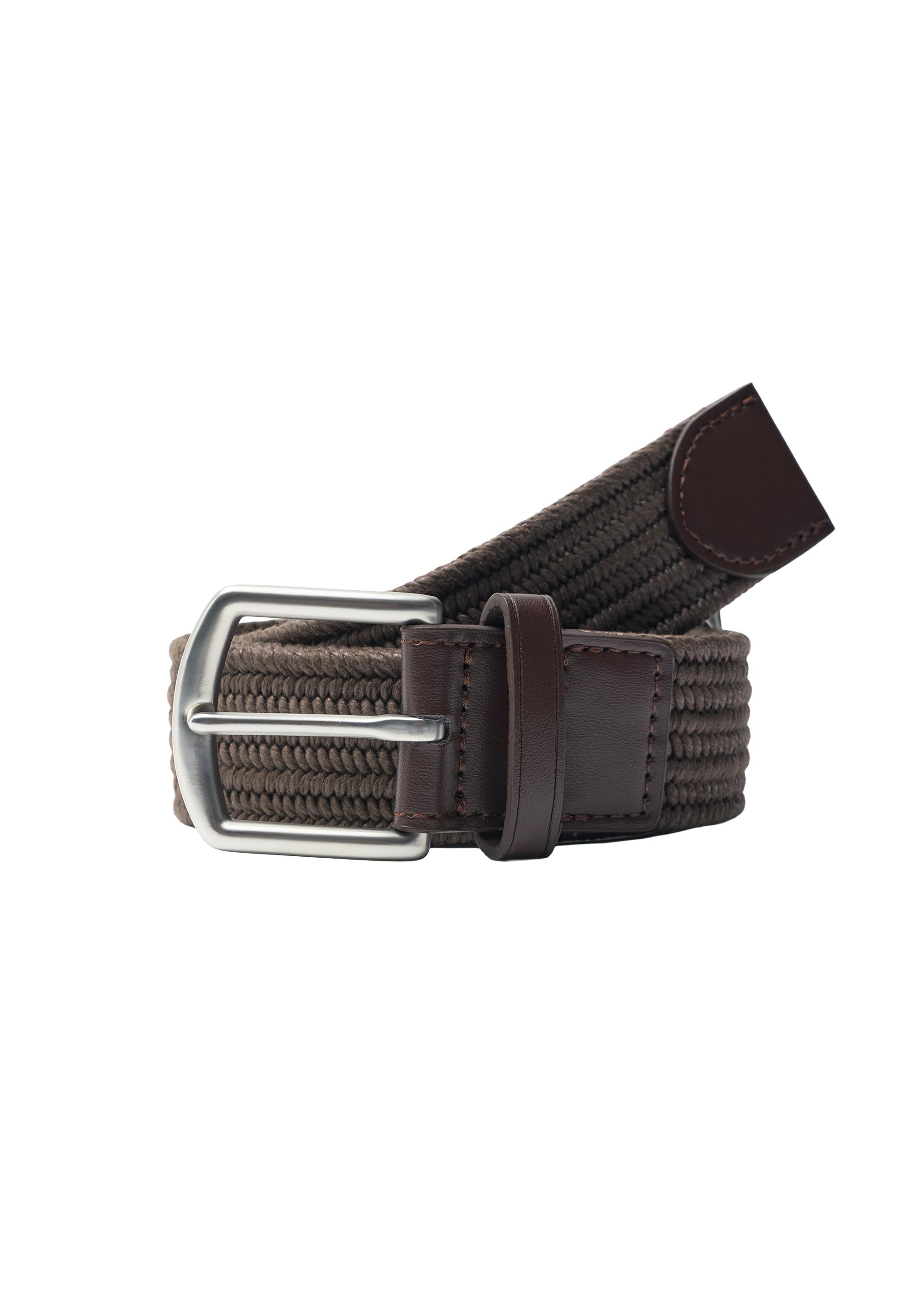 Braided belt — Brown