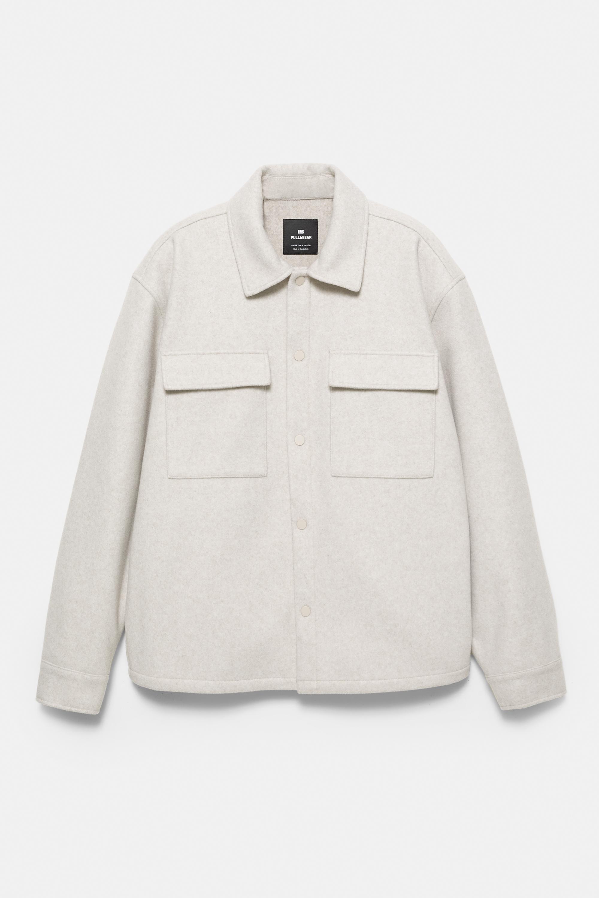 Cepli yünlü ince ceket - Görsel 19