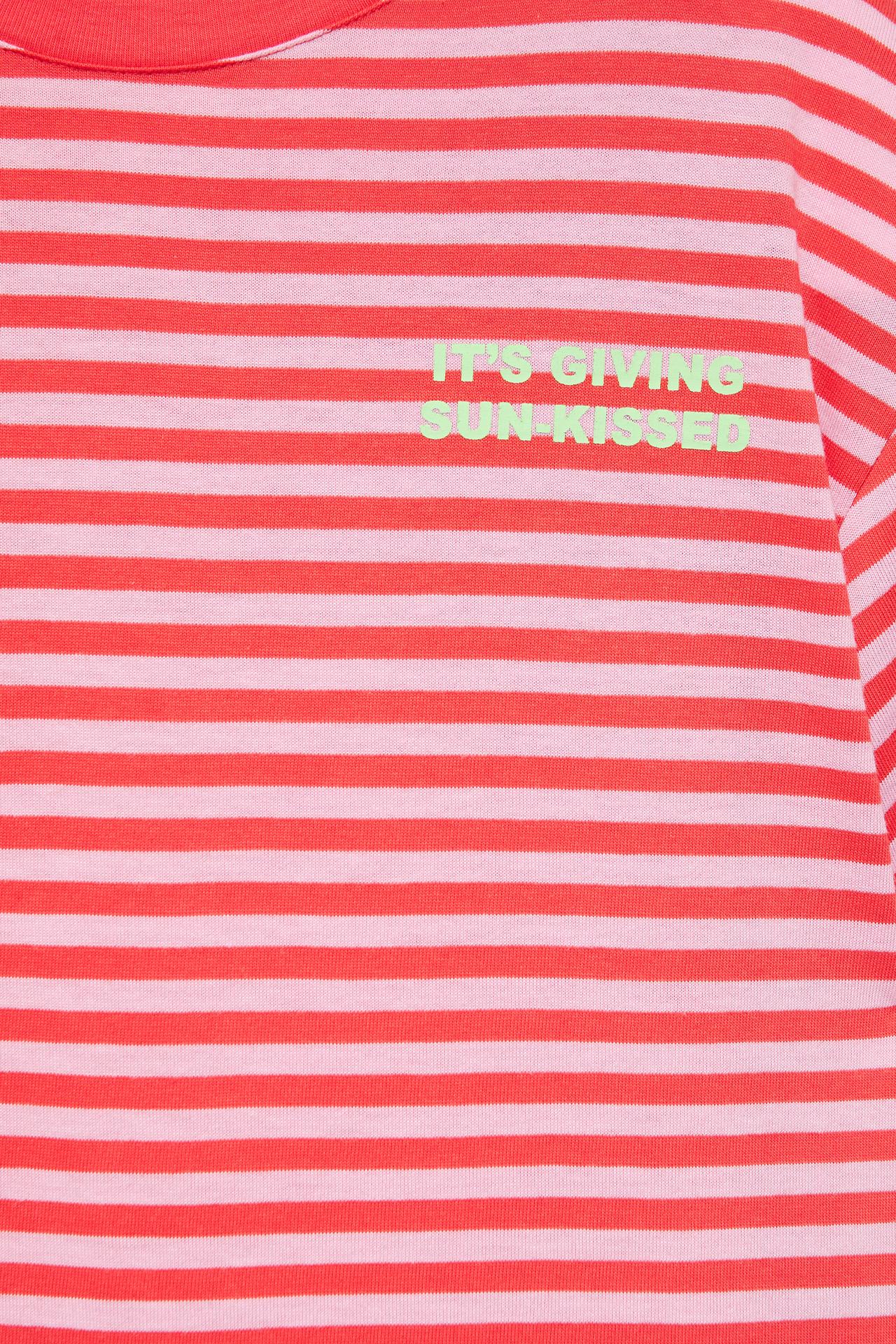 Striped T-shirt with text — 0-964