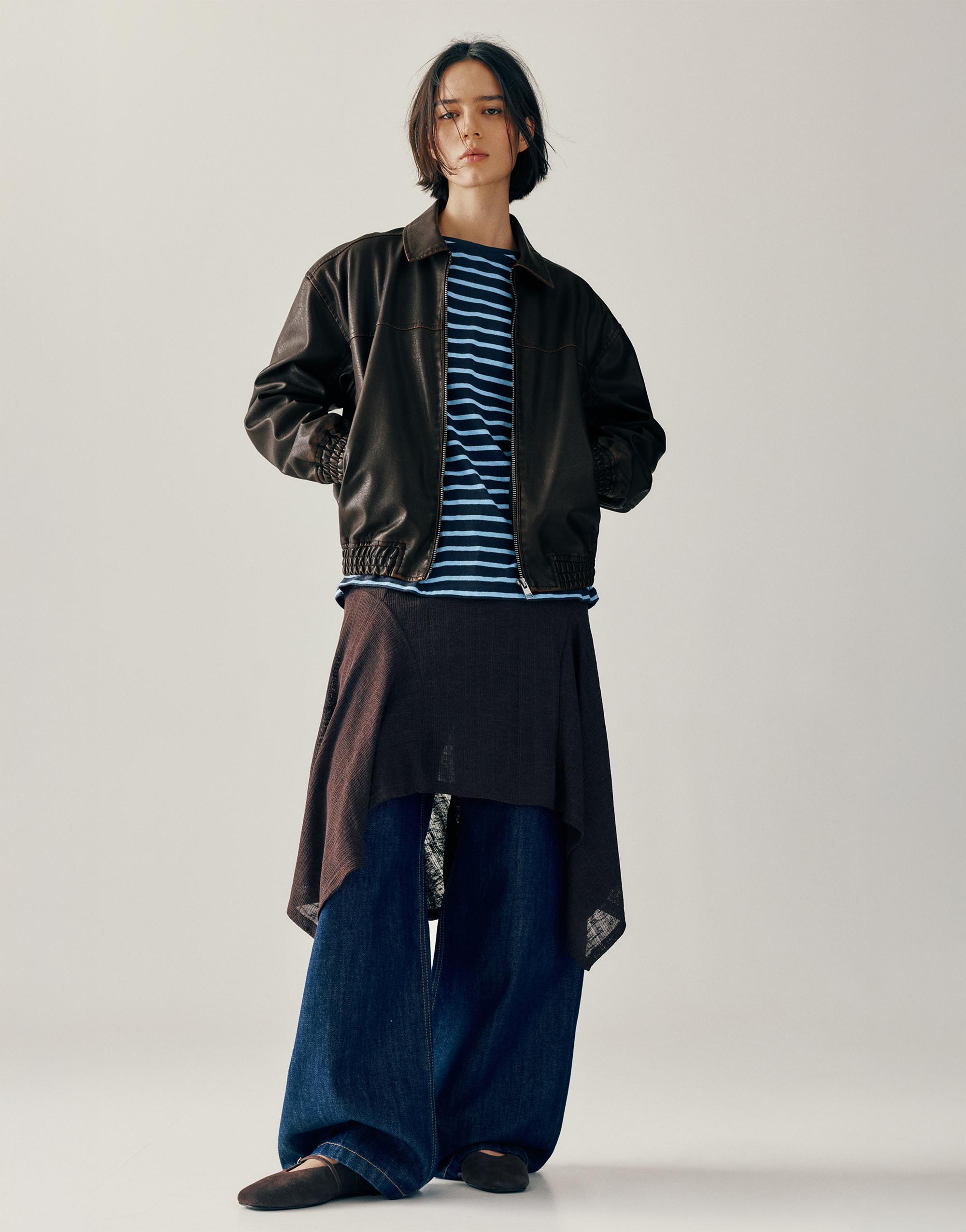 Suni Deri Baba Kesim Ceket - Görsel 127