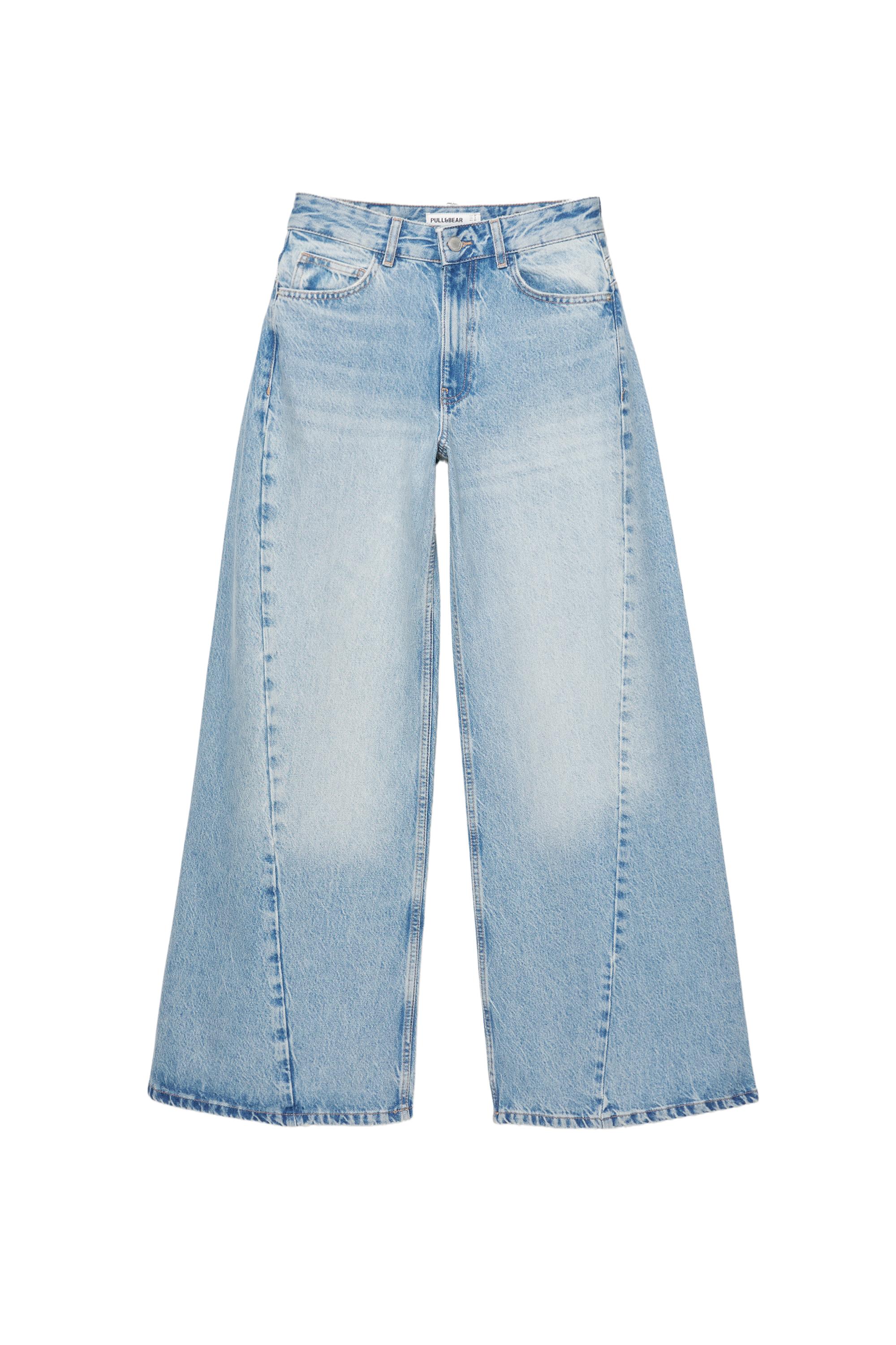 Pull&Bear Kemer köprülü süper geniş paça jean görsel 4