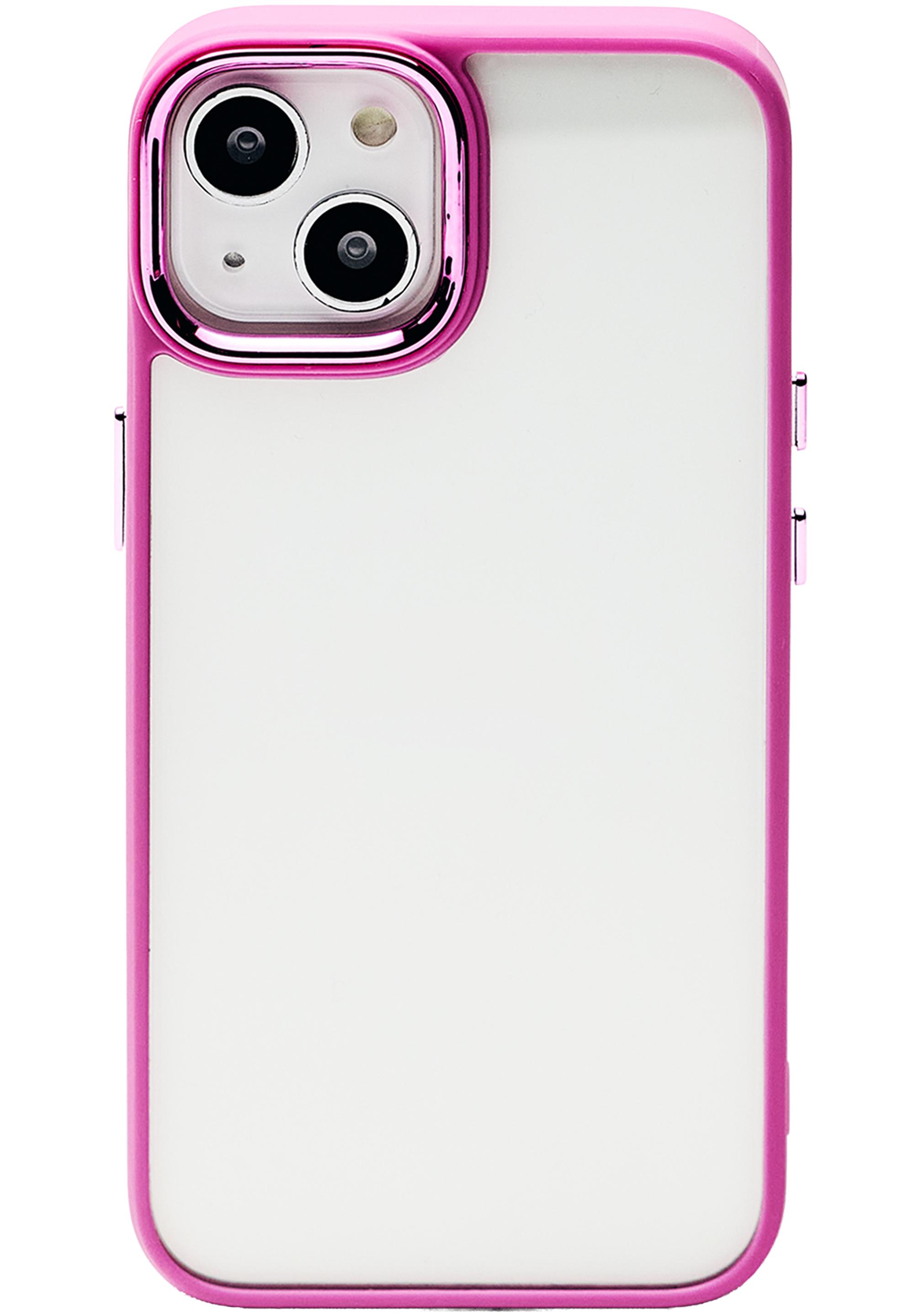 iPhone case with contrast border — Fuchsia