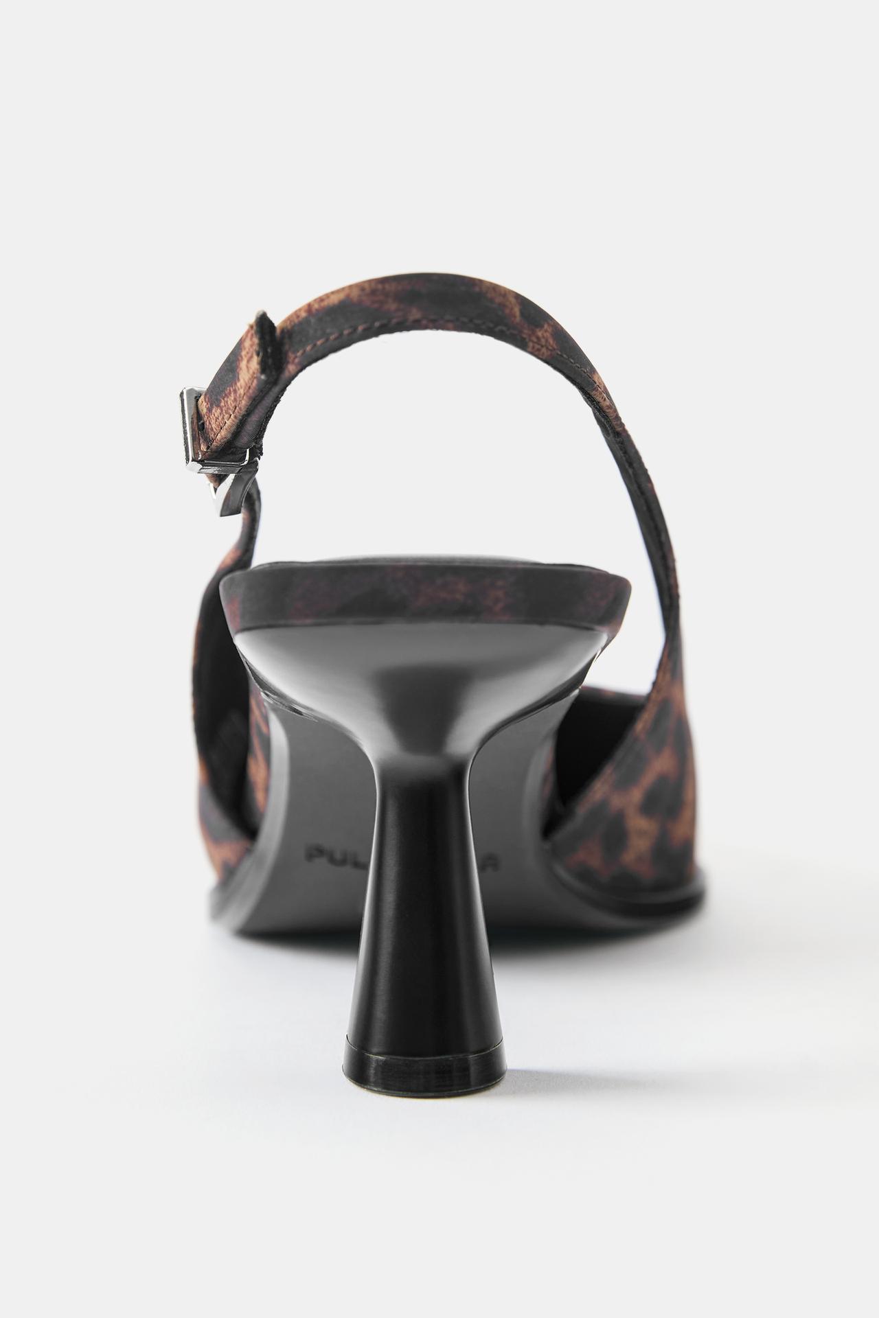 Leopard print slingback heels — Leopard
