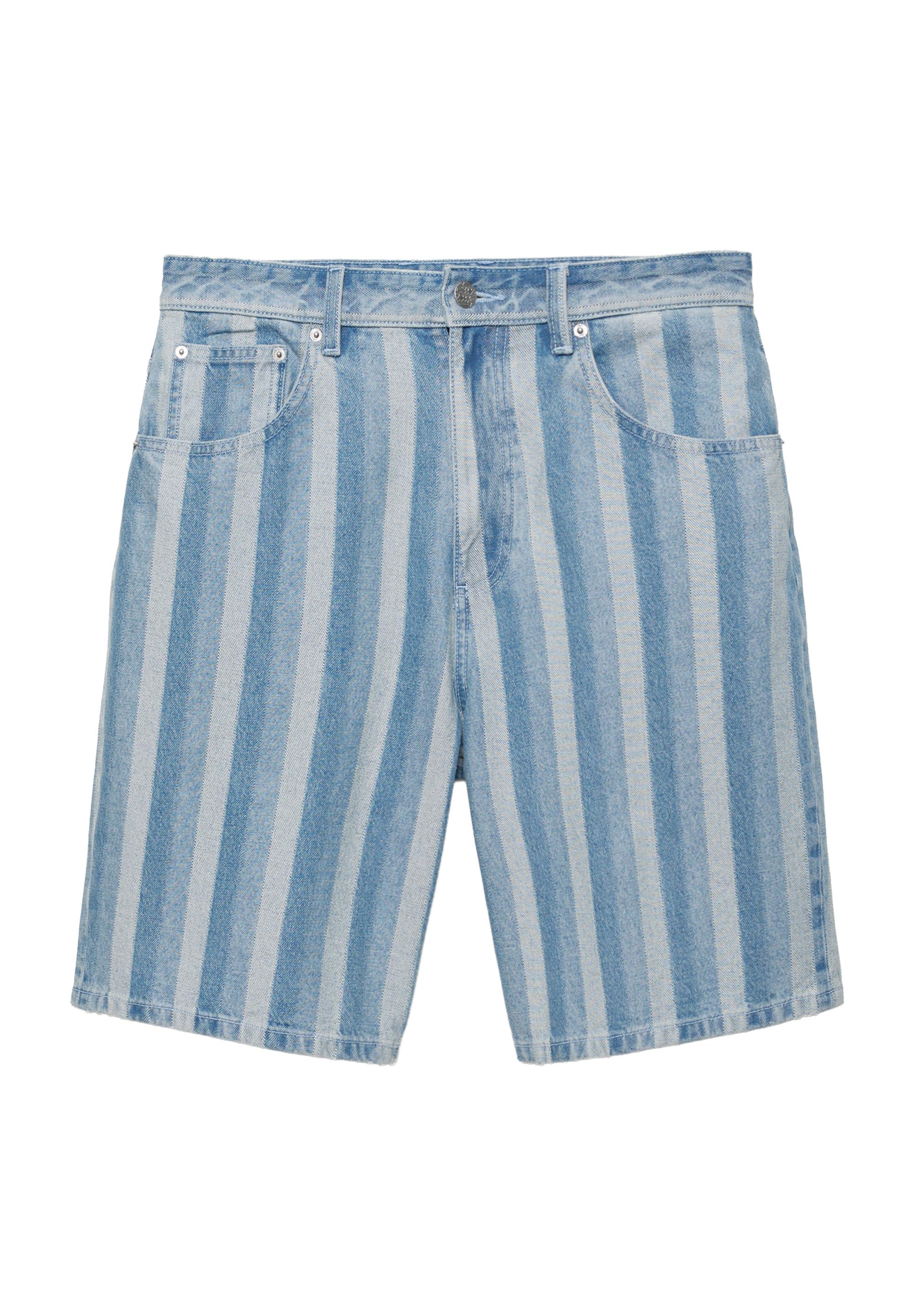 Baggy denim Bermuda shorts — Blue