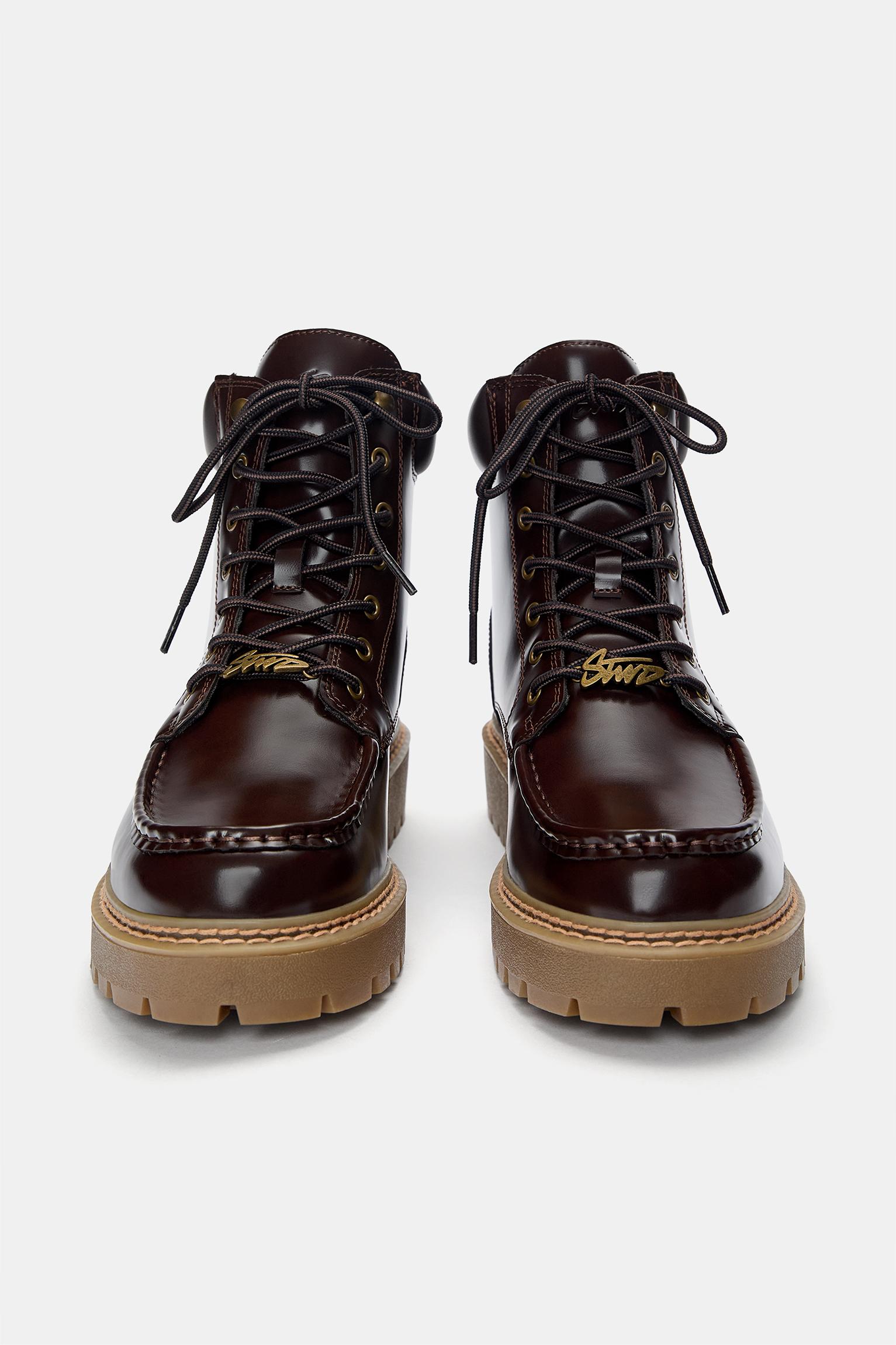 STWD lace-up boots — Brown