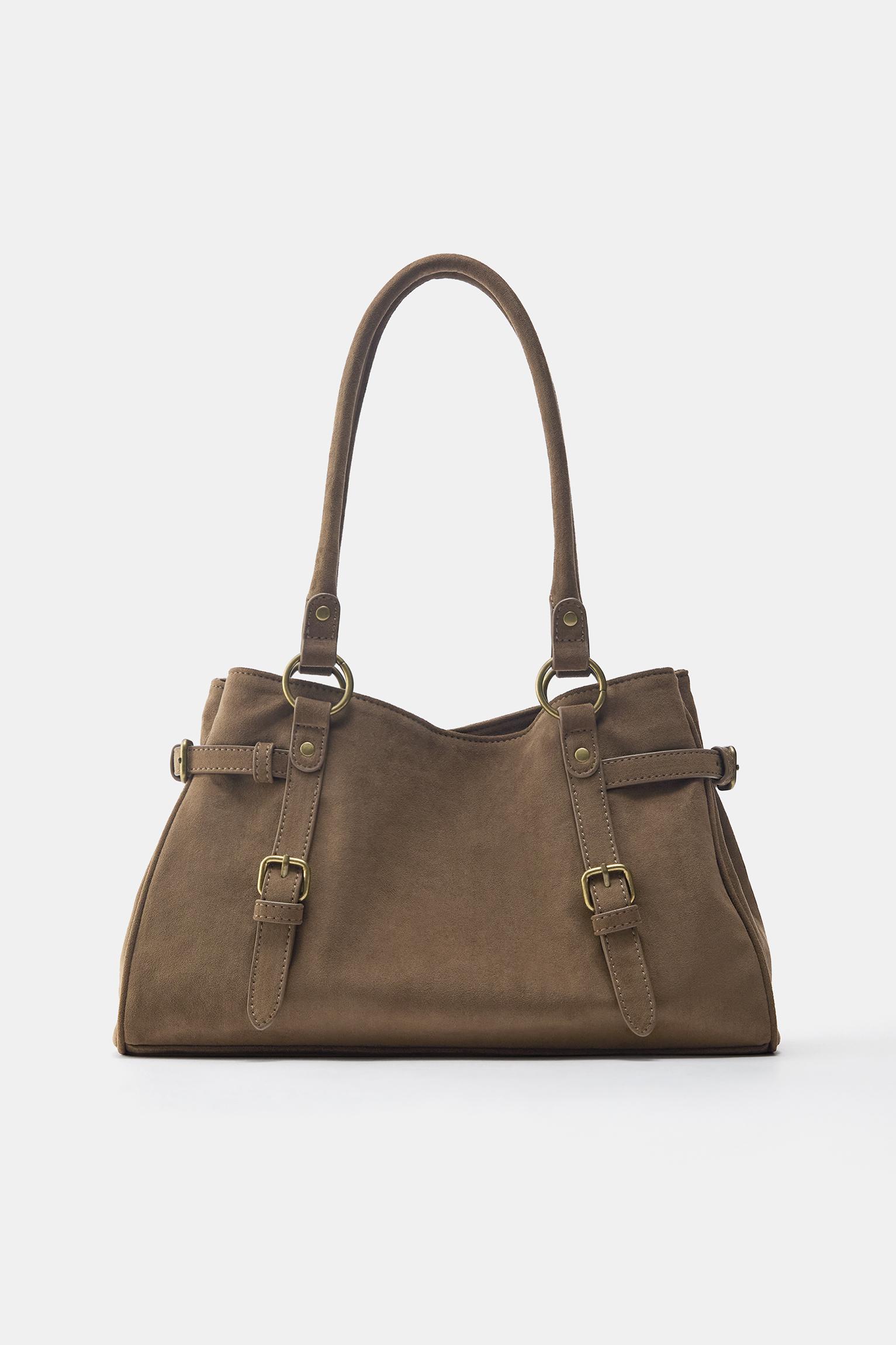 Buckle shoulder bag — Brown