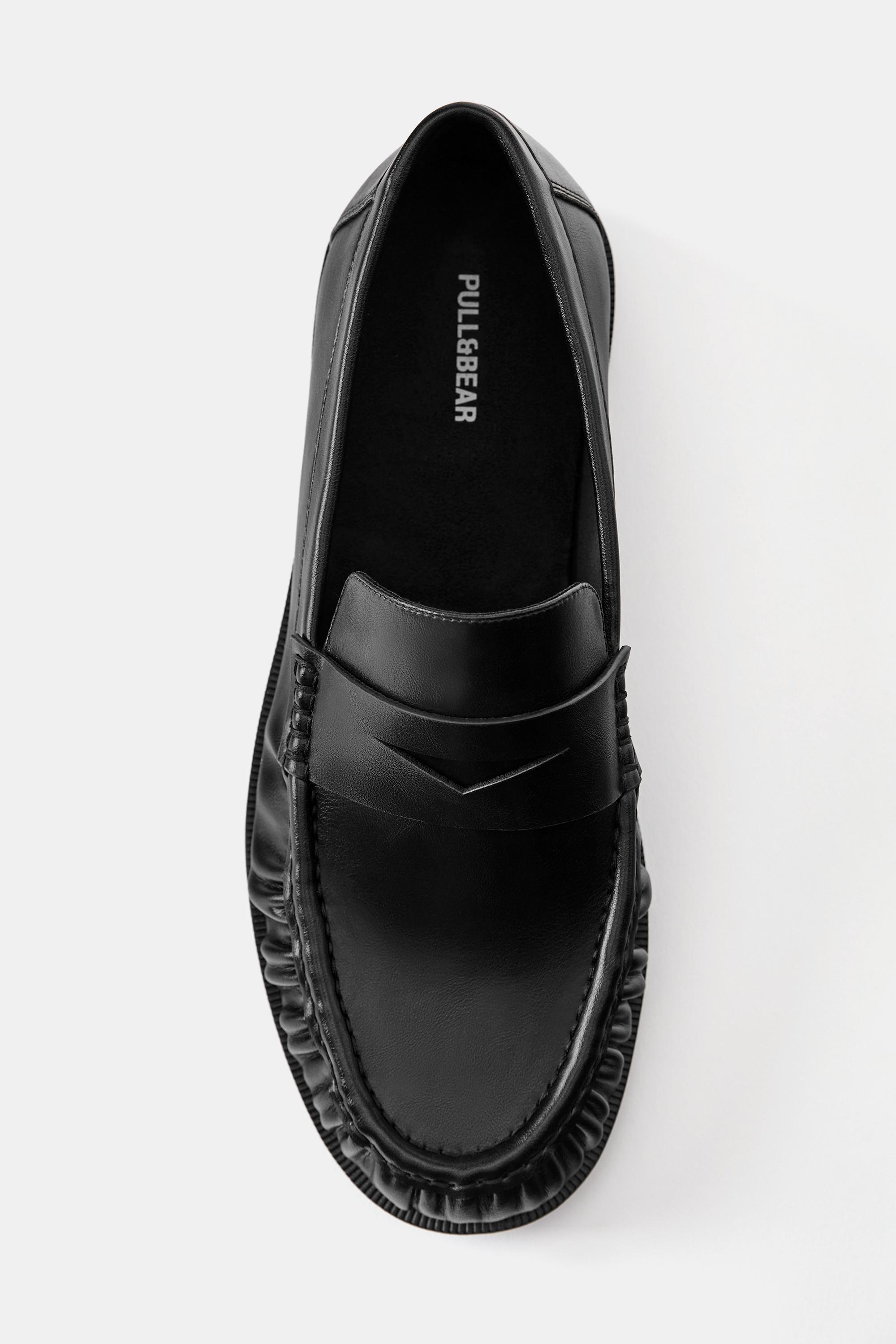Gathered loafers — Black