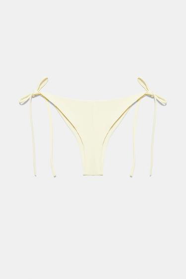 Draped bikini bottoms — Pastel yellow 6