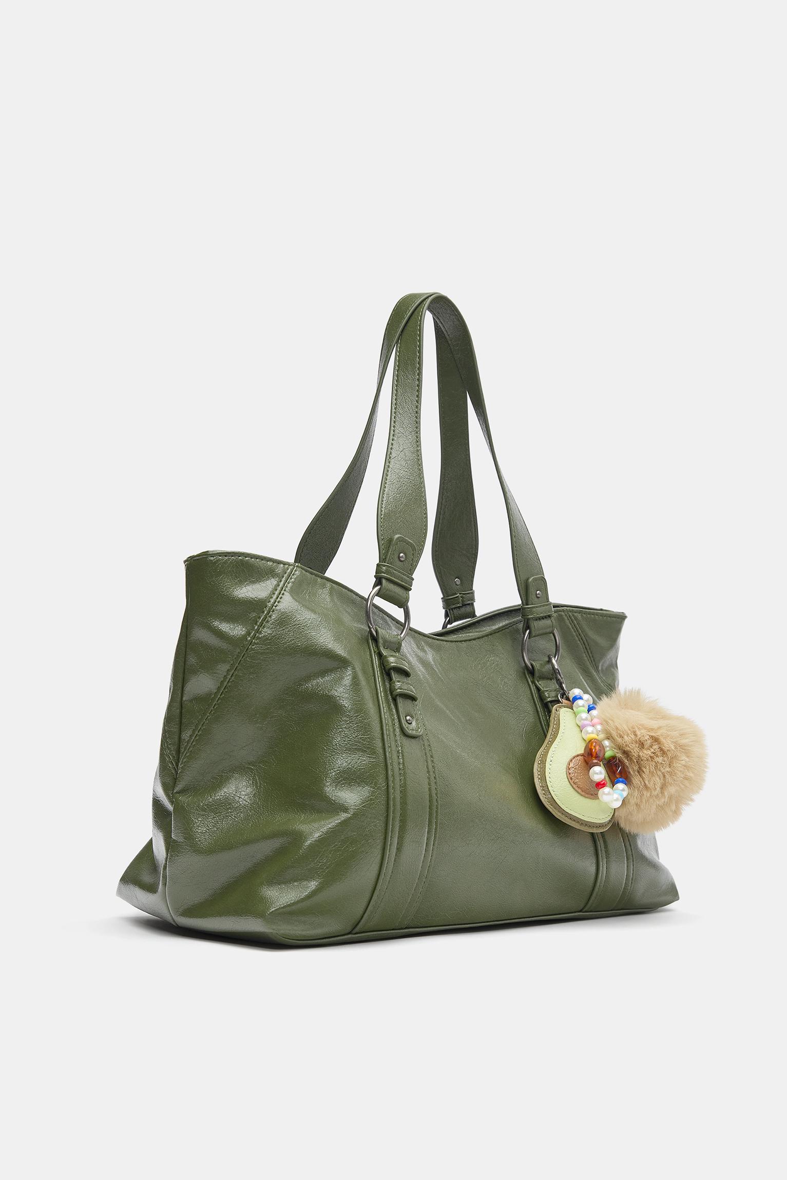 Embellished shopper bag — Khaki