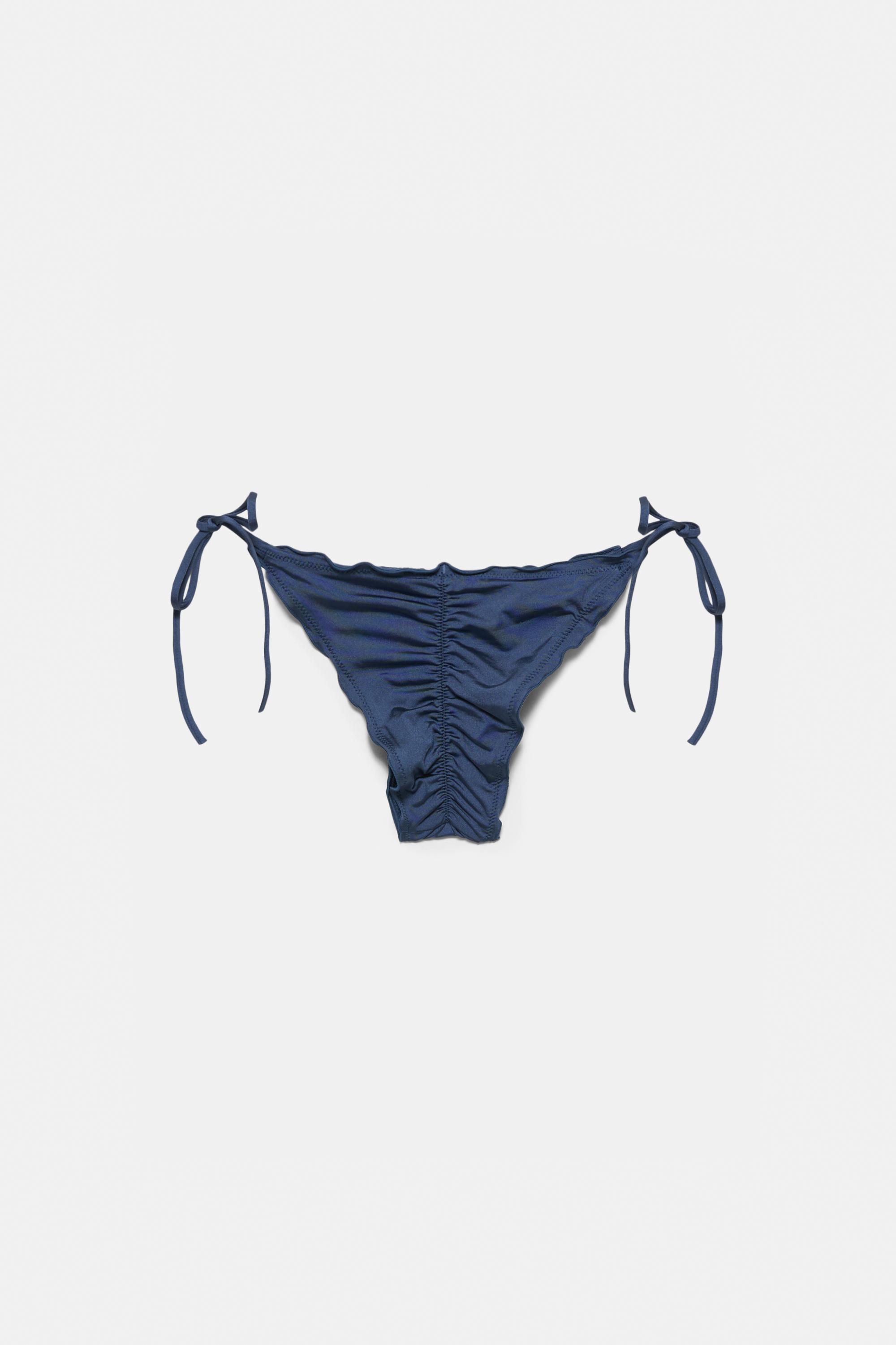 Ruffled bikini bottoms — Blue