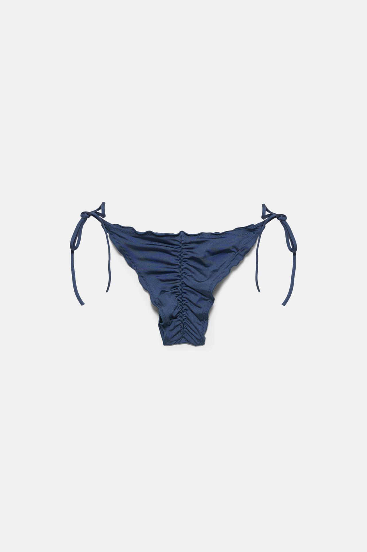 Ruffled bikini bottoms — Blue