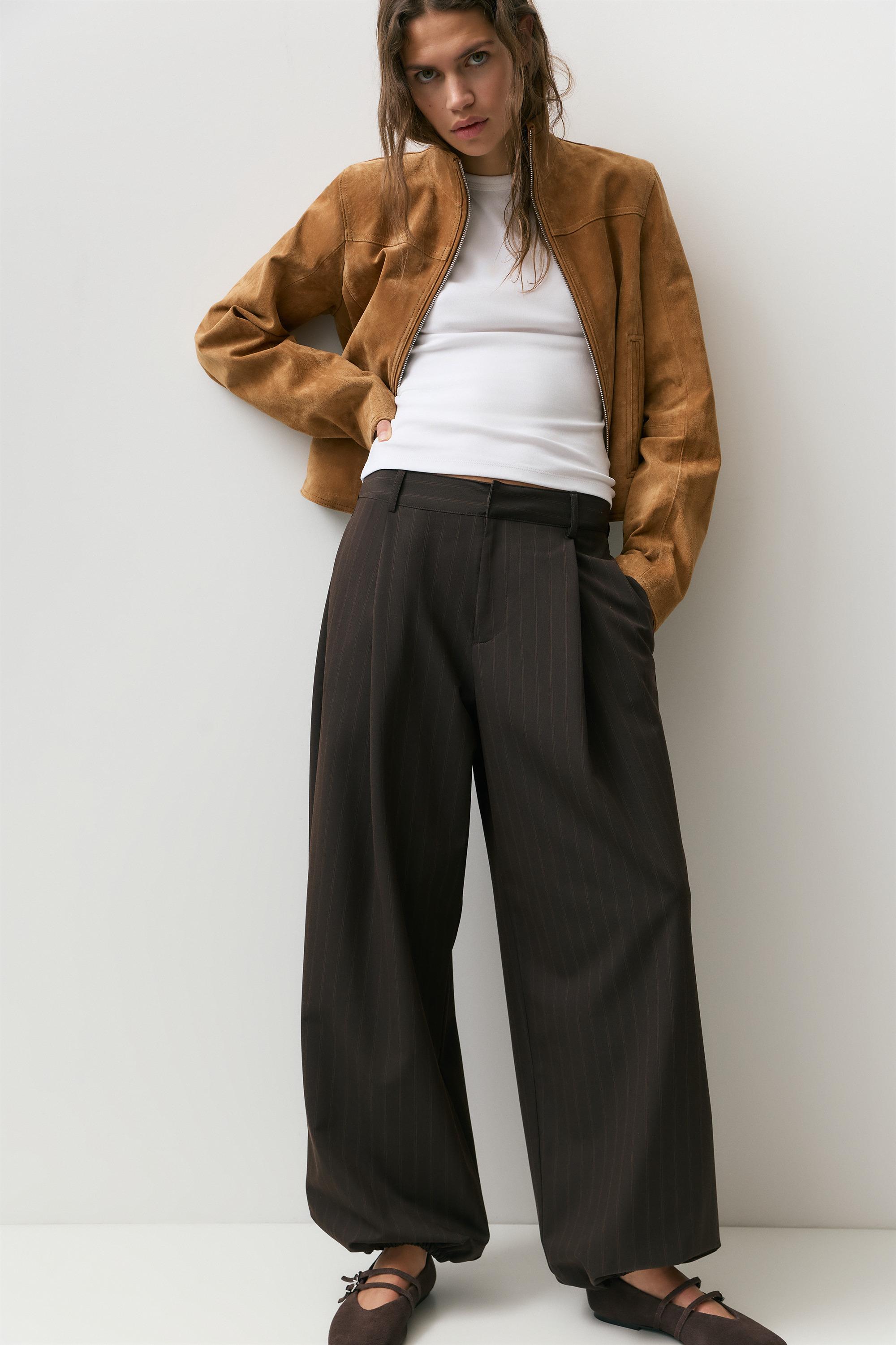 Şalvar pantolon çizgili pileli - Görsel 7