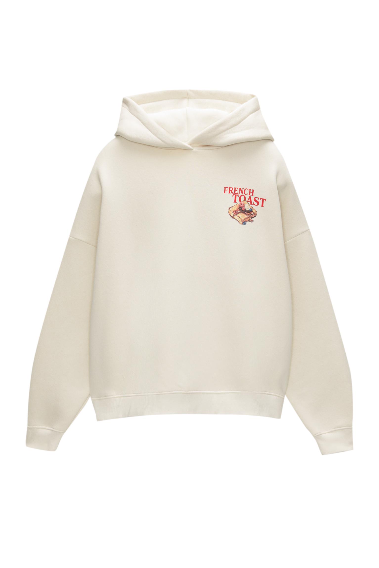 French toast baskılı ve kapüşonlu sweatshirt_2