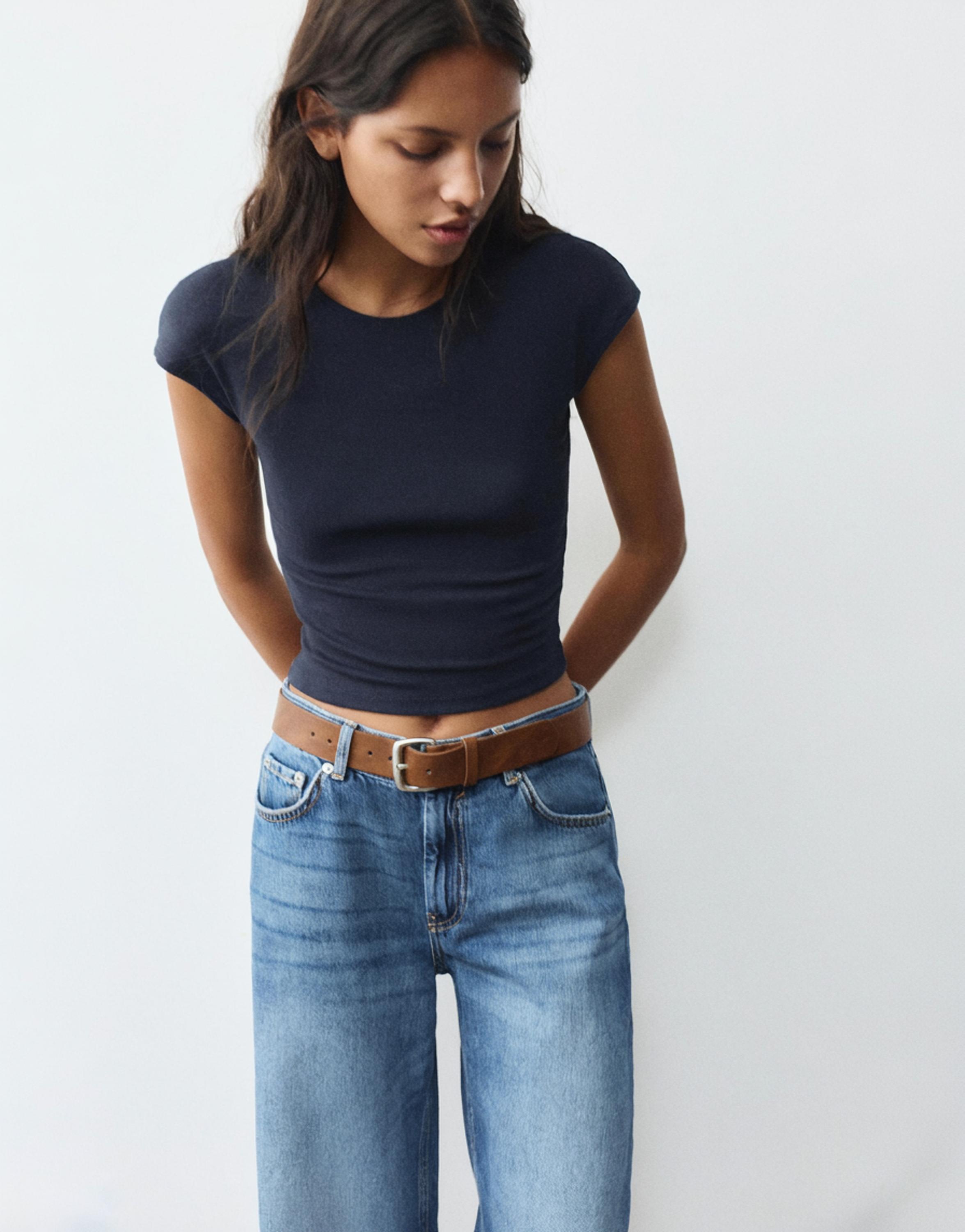 Fitted short sleeve T-shirt — Navy