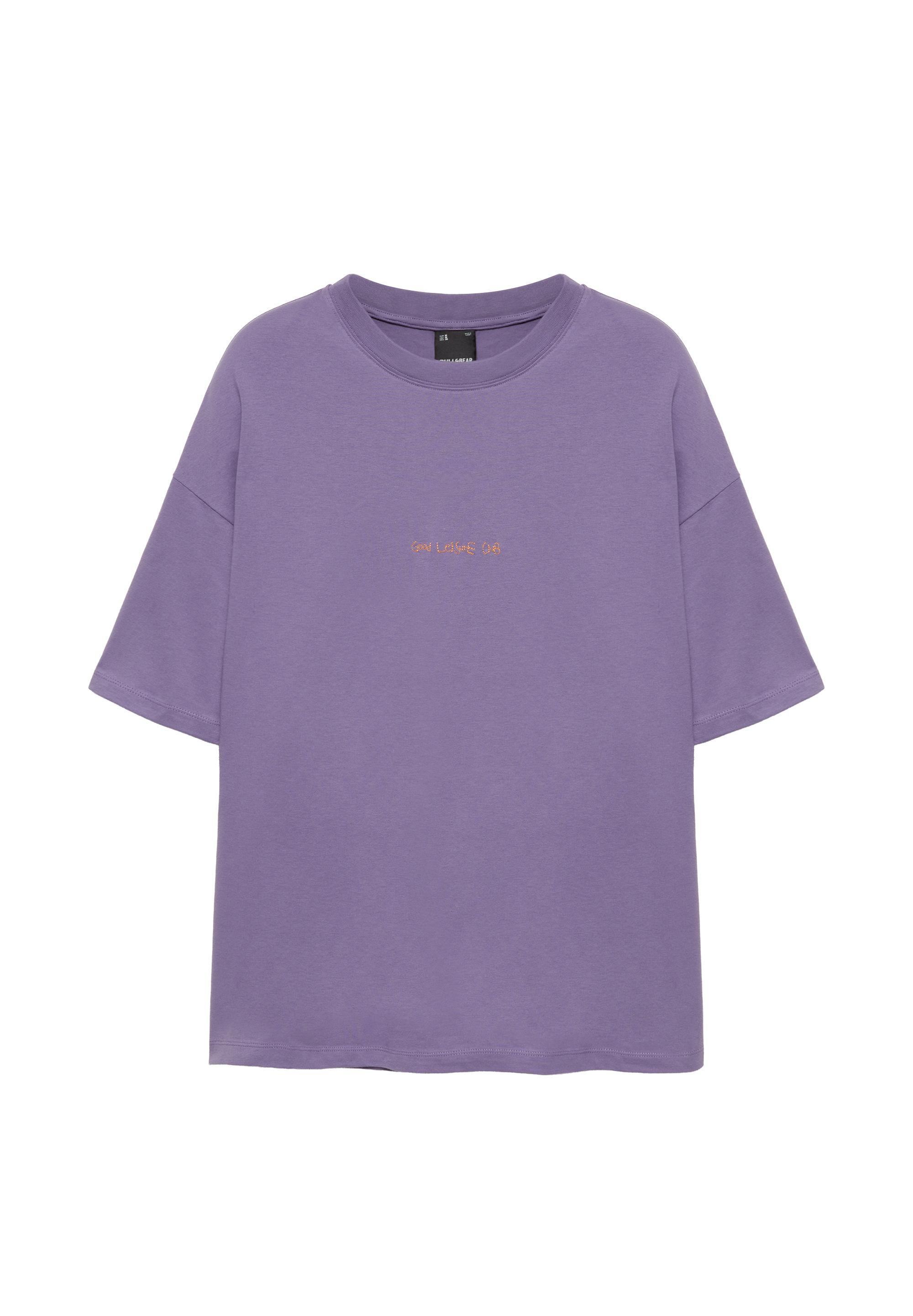 Relaxed fit graphic T-shirt — Mulberry