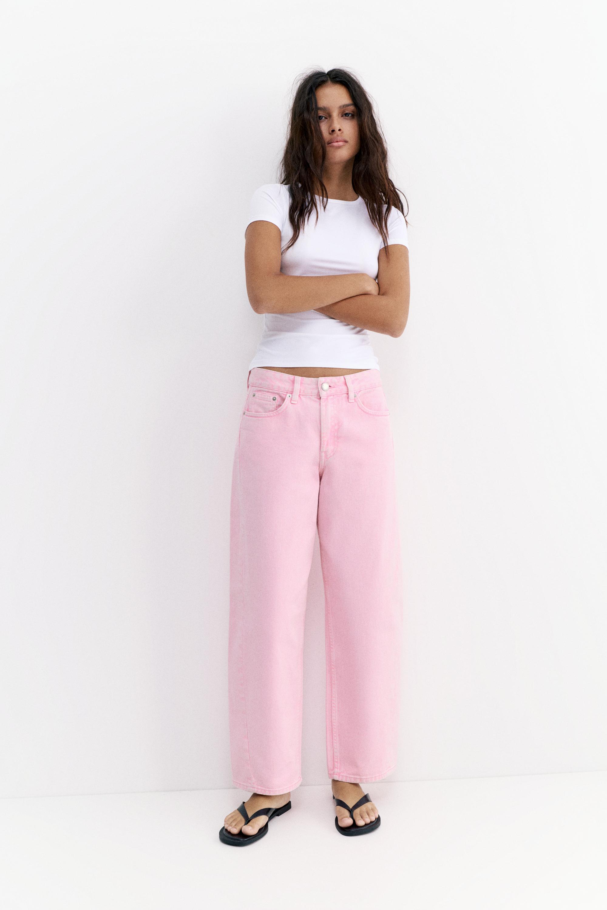Pink barrel jeans — Pink