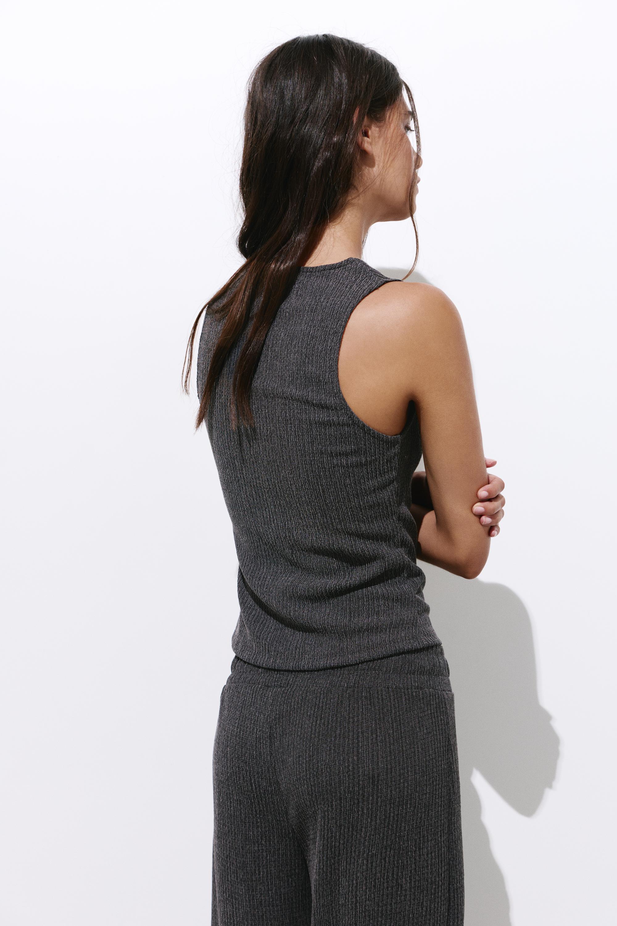 Crepe vest — Anthracite grey