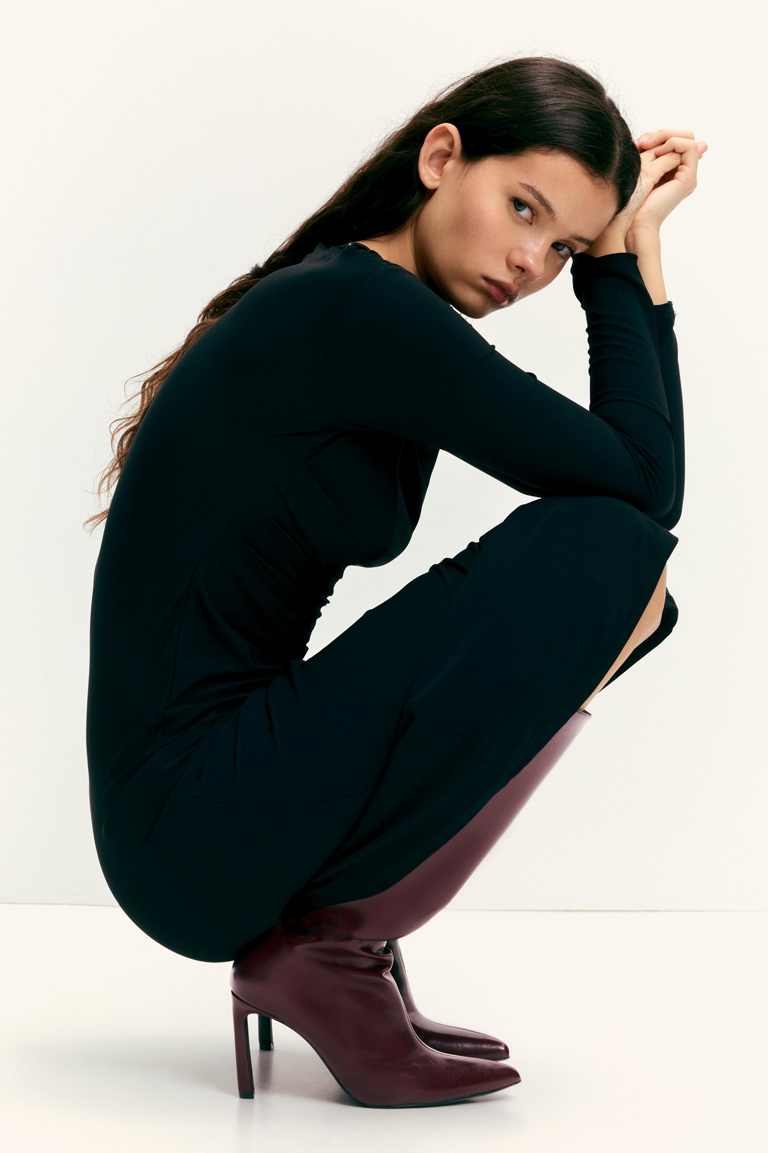 High-heel boots — Burgundy