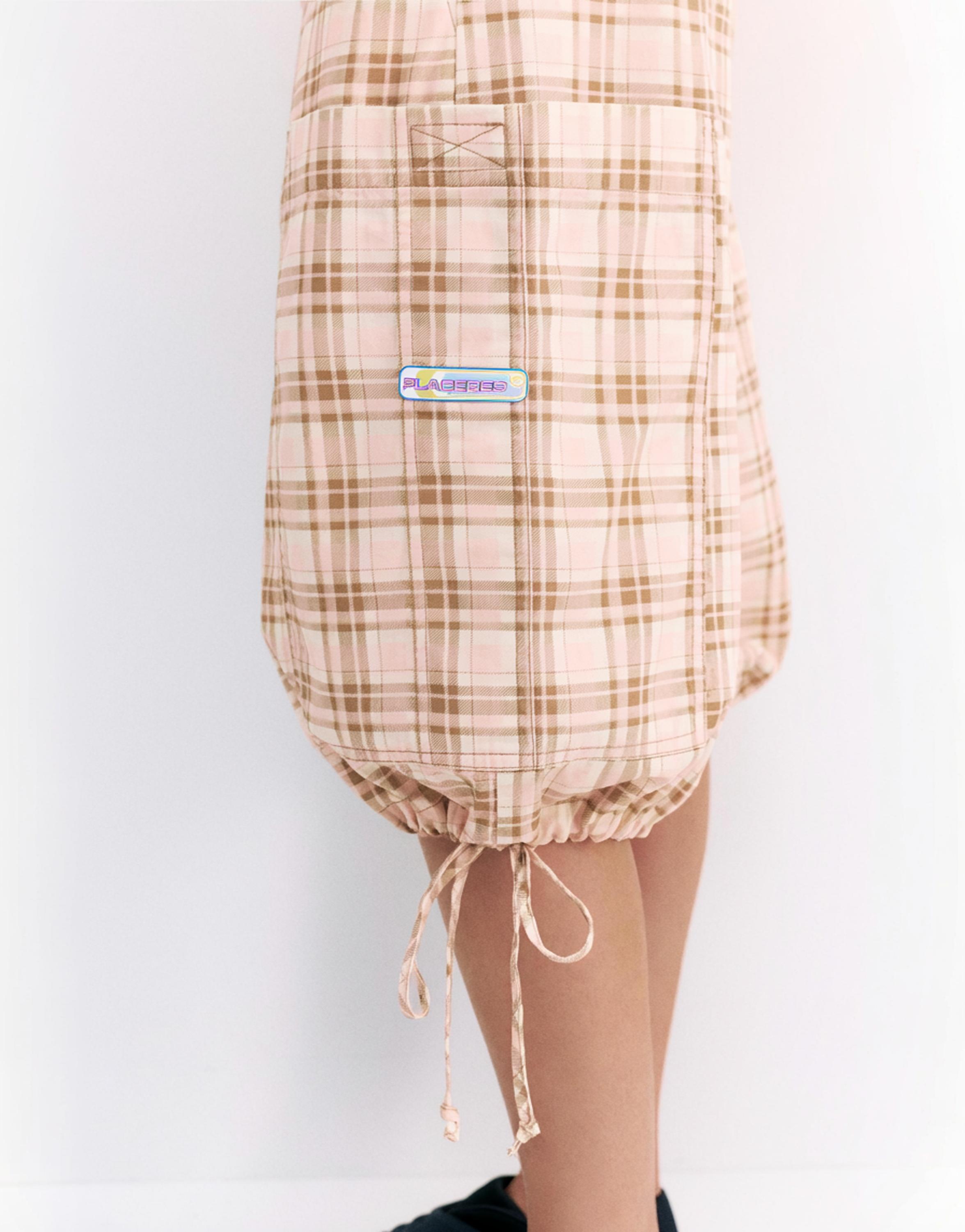 Pleasures x STWD checked cargo Bermuda shorts — Pink